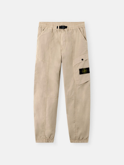 デザートブラウン 3100016 SUPIMA® COTTON TWILL STRETCH-TC リラックスフィット カーゴパンツ ナイロンベルト付き  | Stone Island JP