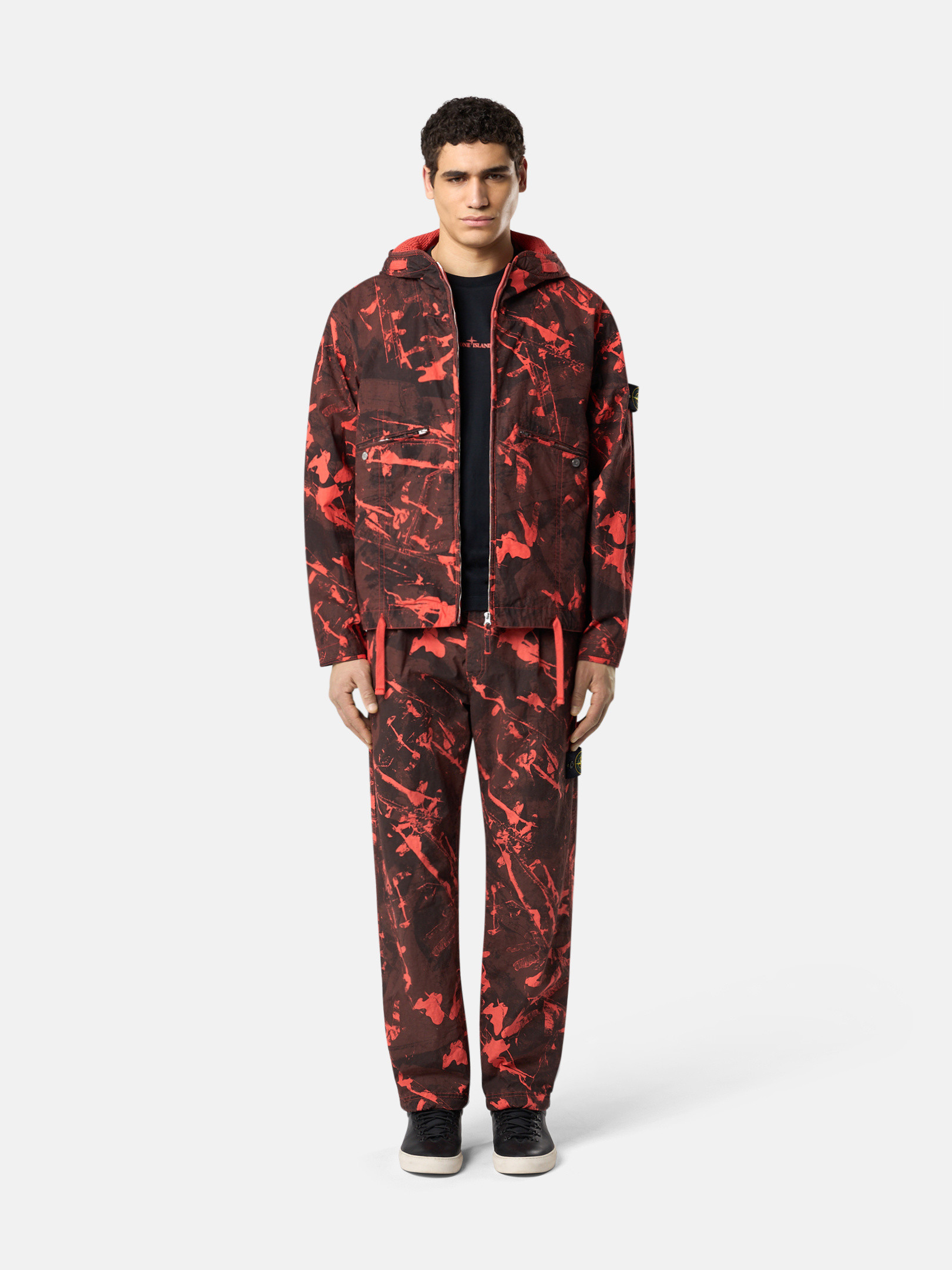 Black 3100028 SCAN CAMO ON STRETCH RIPSTOP-OVD Loose-fit