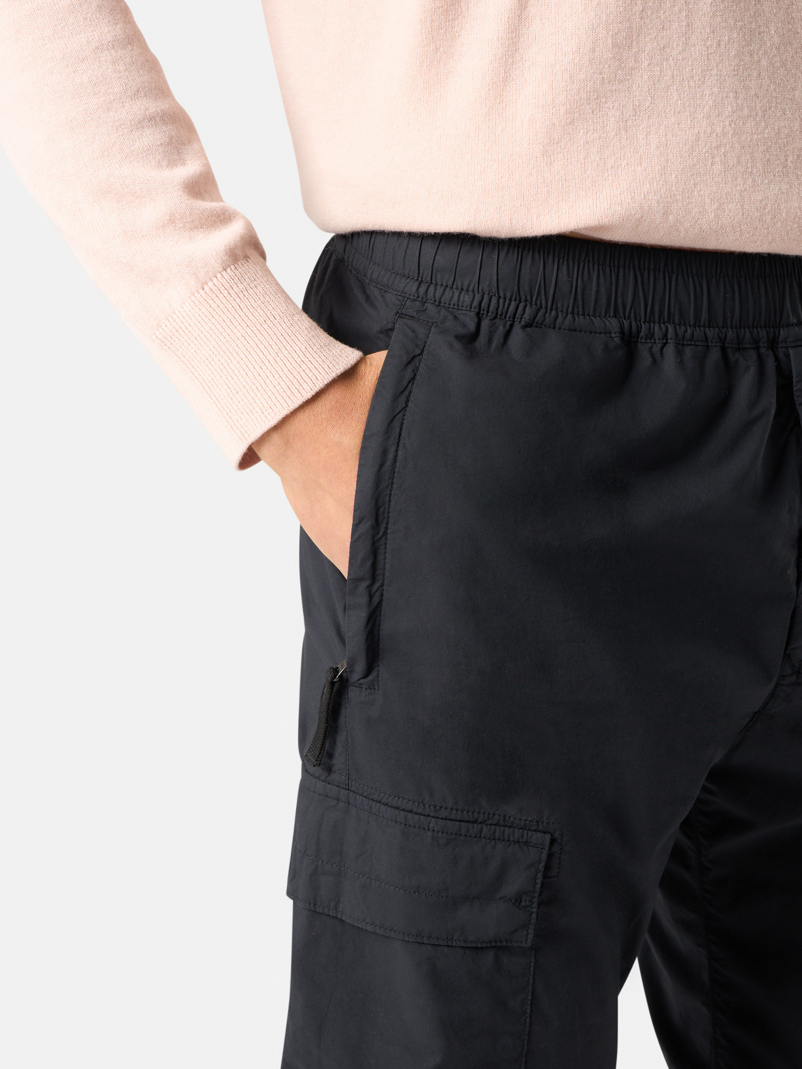 Navy Blue 3100031 STRETCH COTTON TELA 'PARACADUTE' Regular