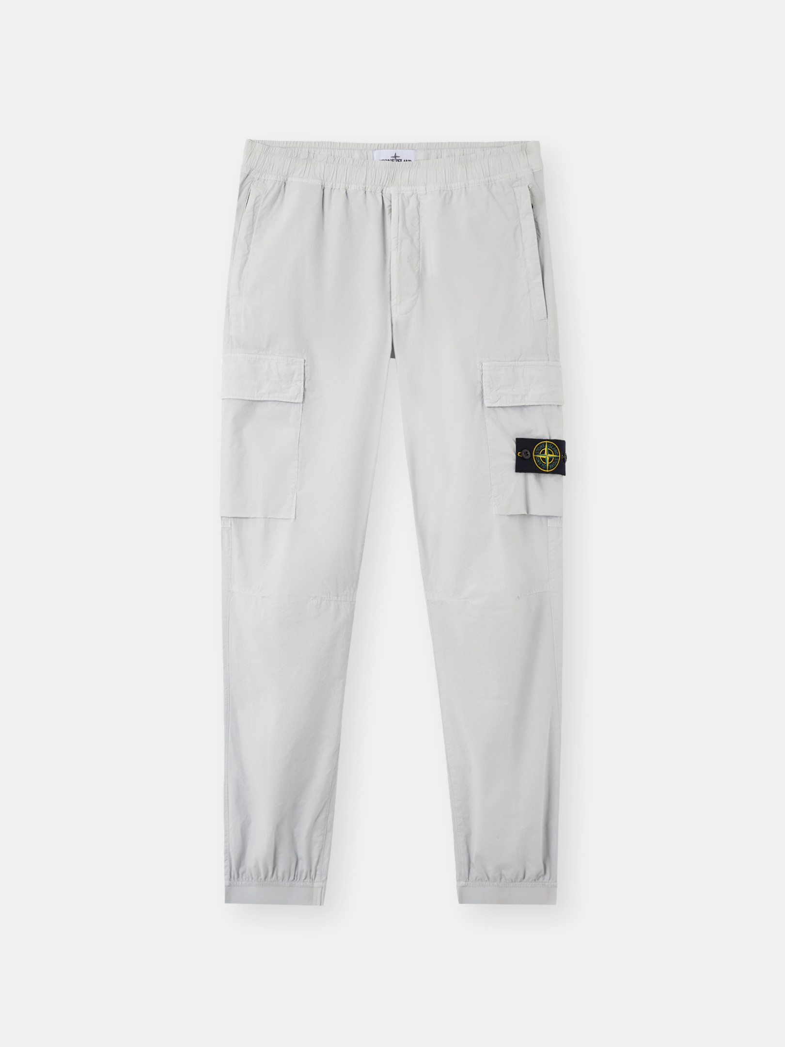 Stone Island Gray Stretch Cotton Tela Paracadute Sweatpants In Sky Blue