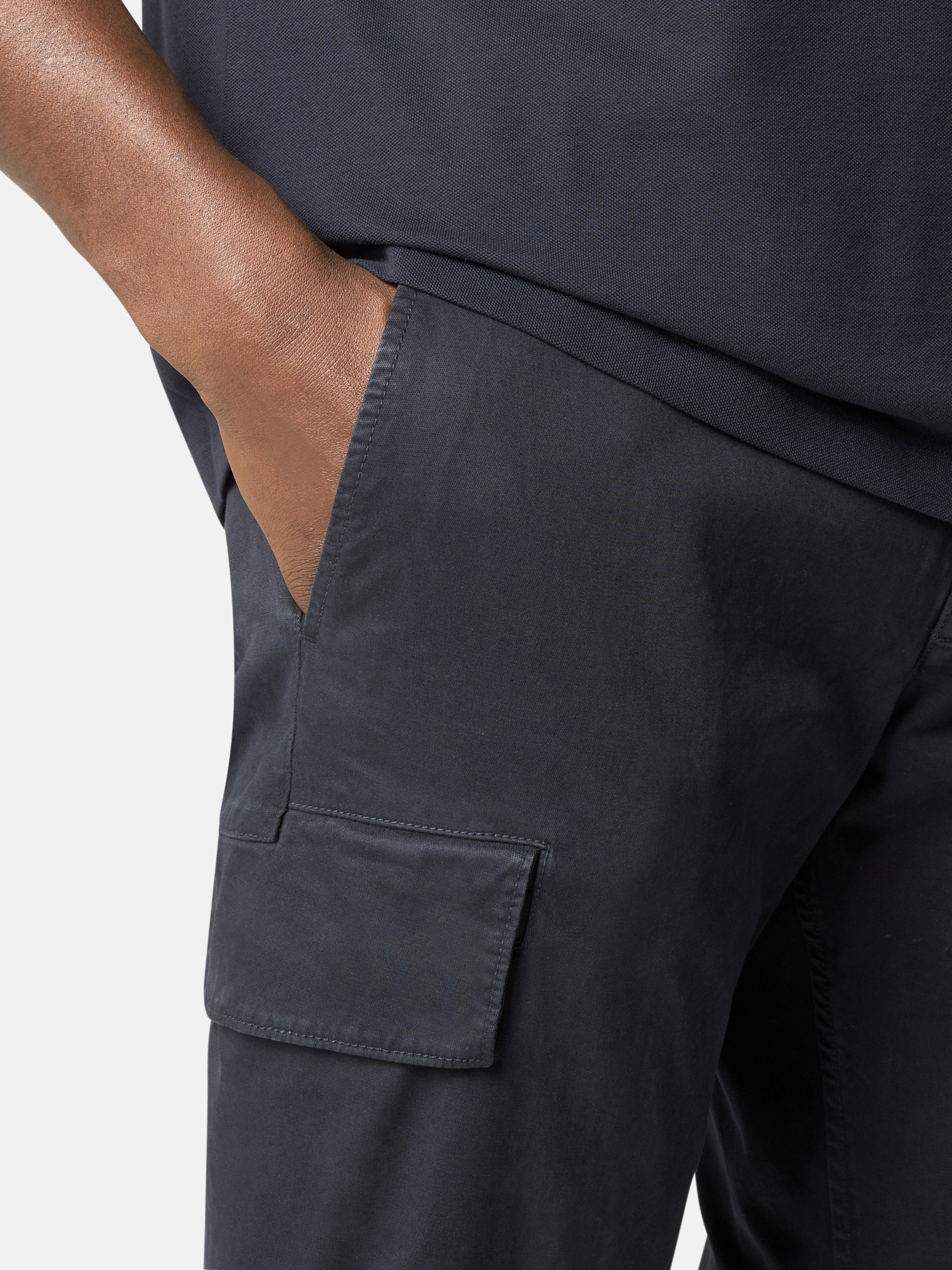 Blue 3100306 STRETCH ORGANIC BROKEN TWILL COTTON 'OLD