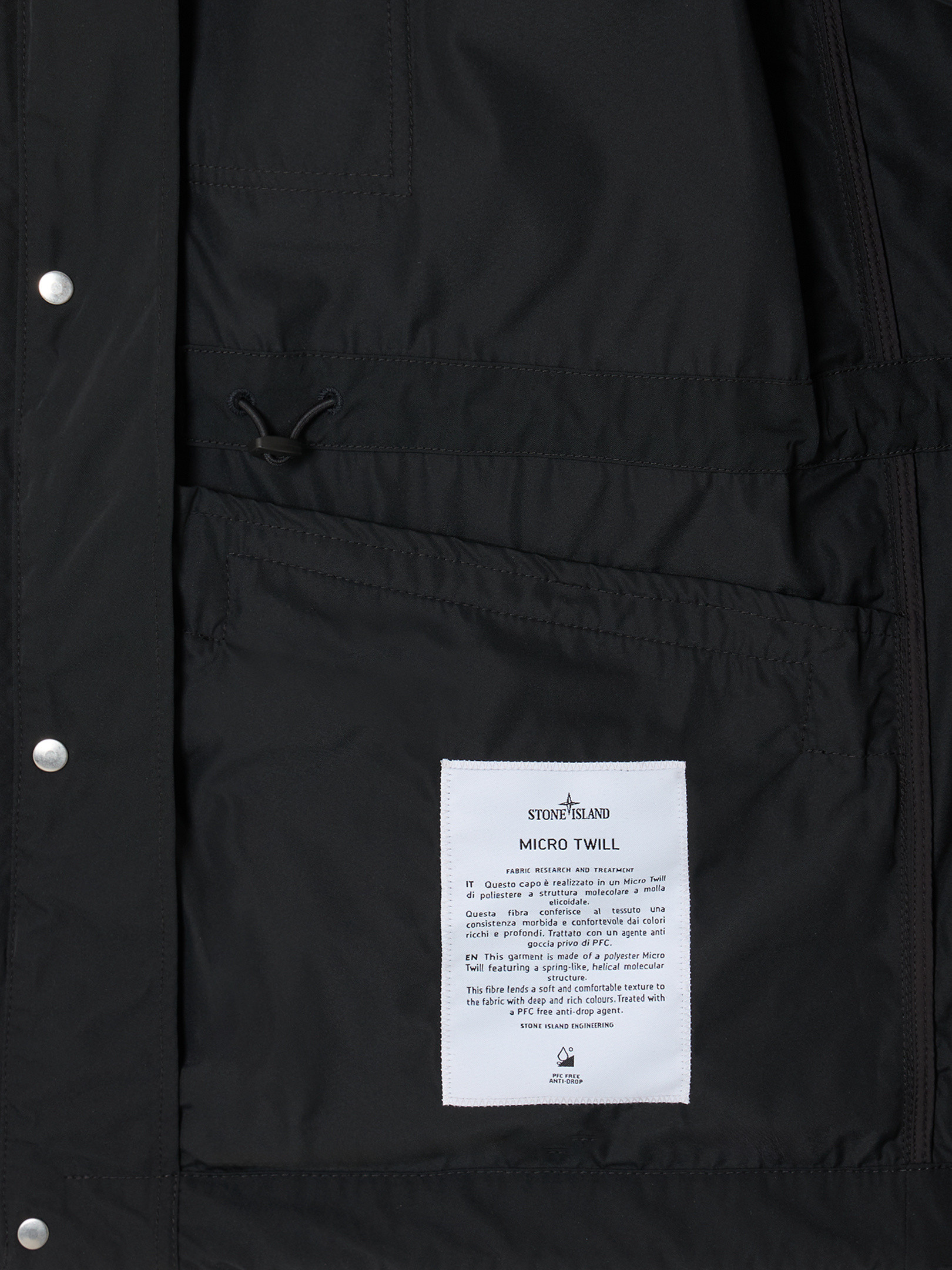 Black 4100007 MICRO TWILL Soft field jacket with anti-drop Black 4100007 MICRO TWILL Soft field jacket with anti-drop