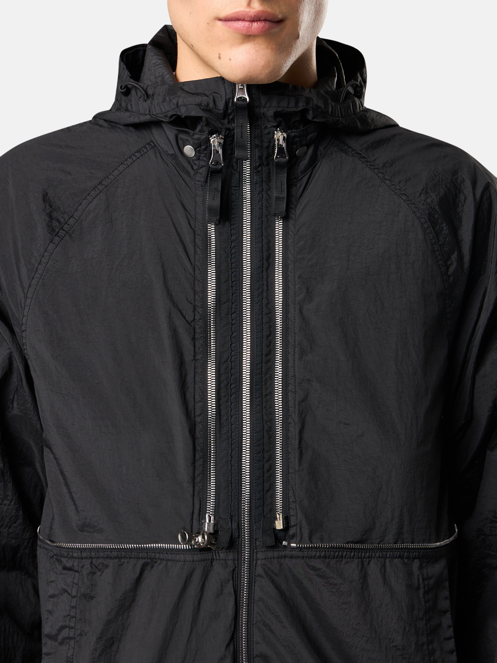 Black Convertible jacket/vest with light water and wind