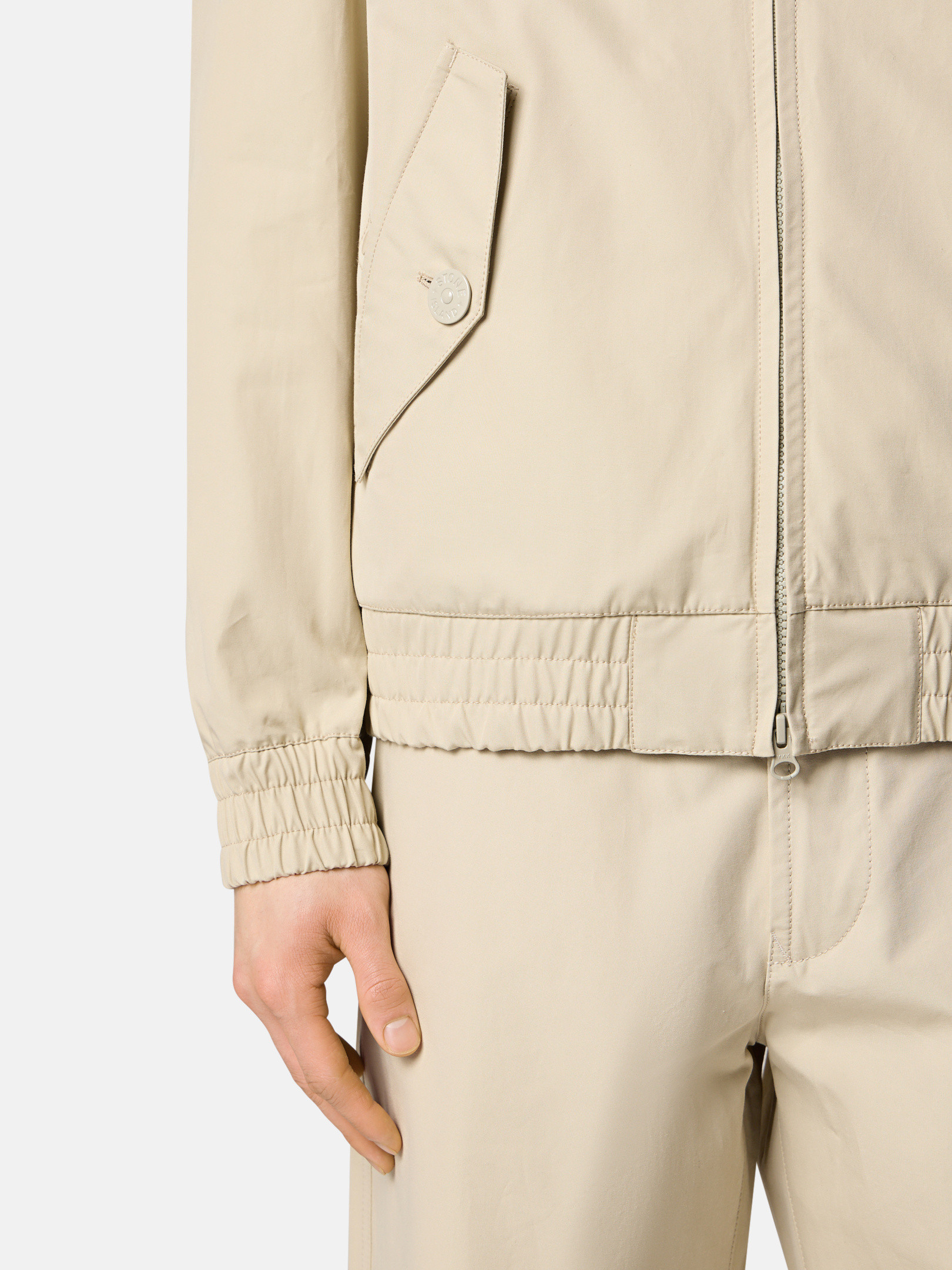 Beige 4100026 WEATHERPROOF COTTON CANVAS_STONE ISLAND GHOST Beige 4100026 WEATHERPROOF COTTON CANVAS_STONE ISLAND GHOST