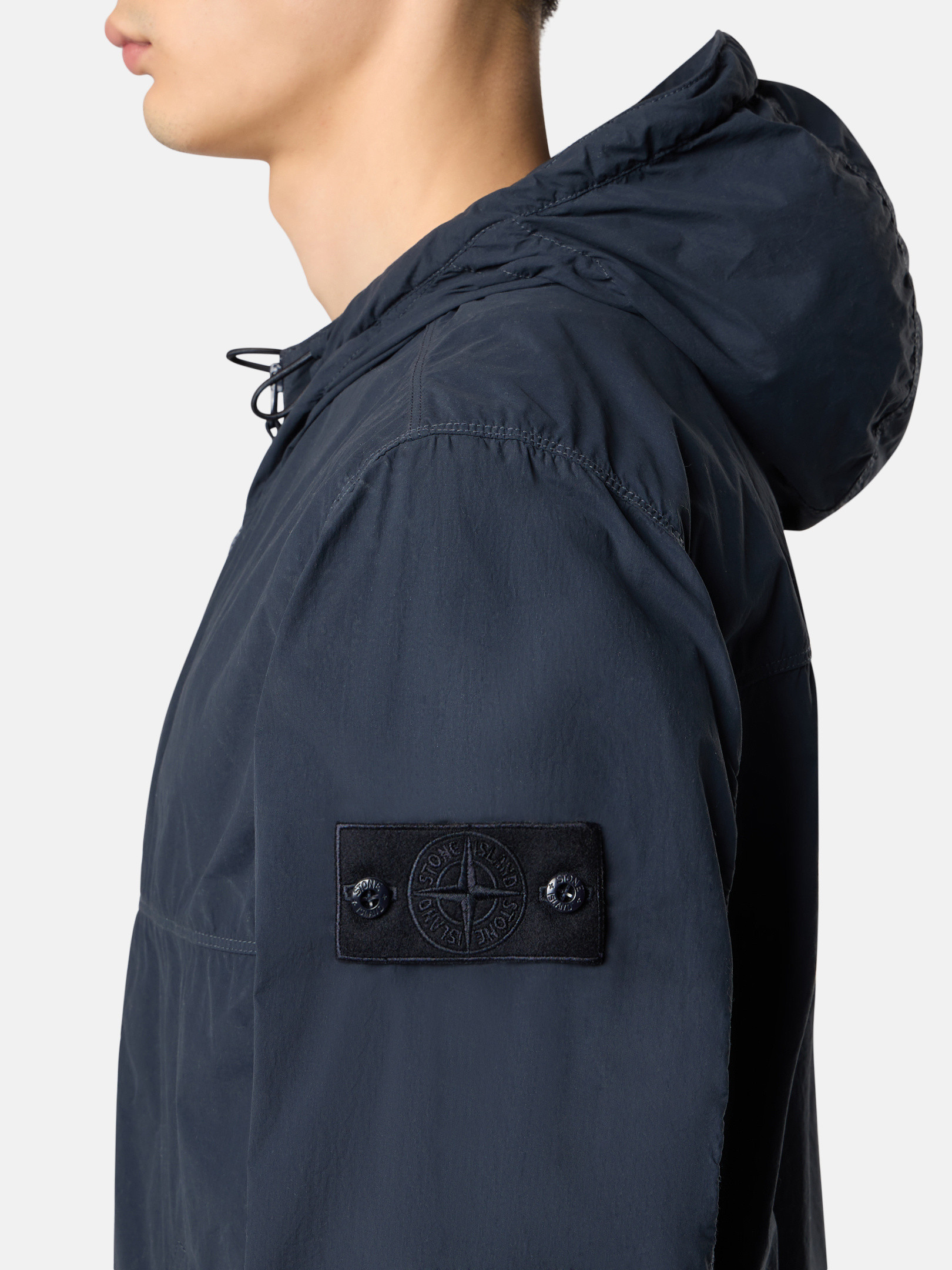 STONE  フード付きジャケット ネイビー ストーンアイランド STONE ISLAND ジャケット バッジ付き