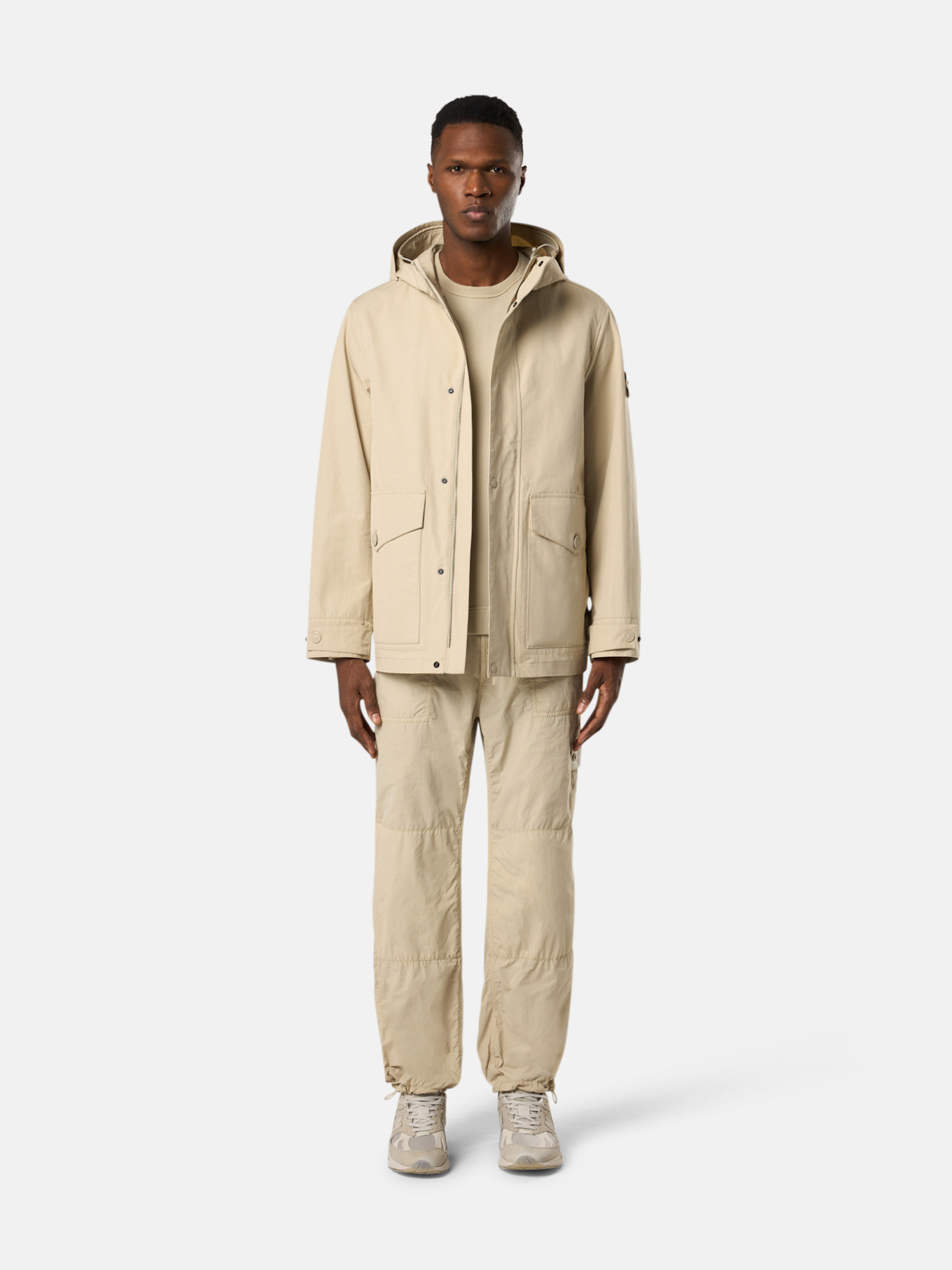Beige 4100035 WEATHERPROOF COTTON CANVAS_STONE ISLAND GHOST Beige 4100035 WEATHERPROOF COTTON CANVAS_STONE ISLAND GHOST