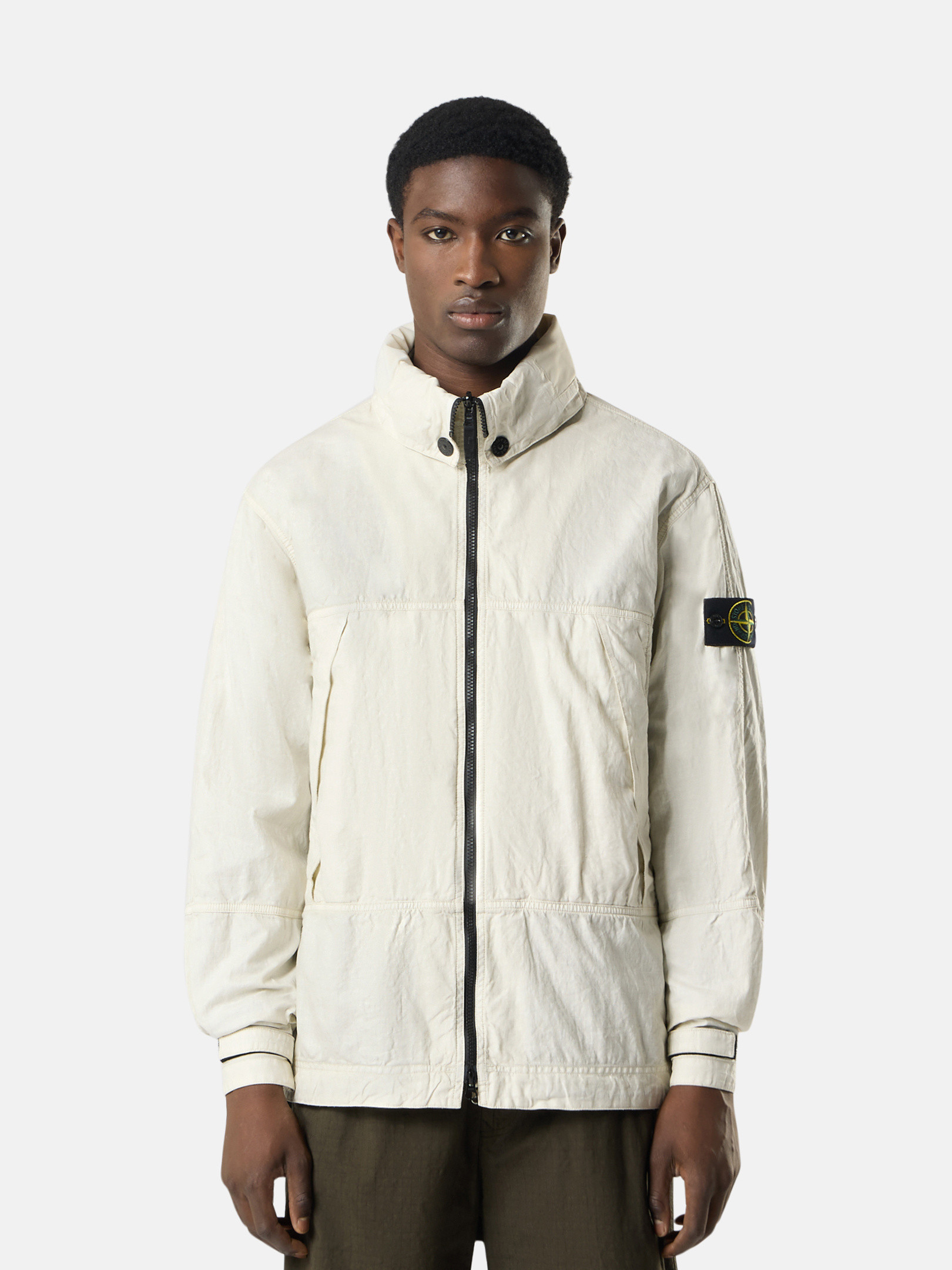 Sand 4100040 RAW LINEN PLATED-OVD Jacket with transparent