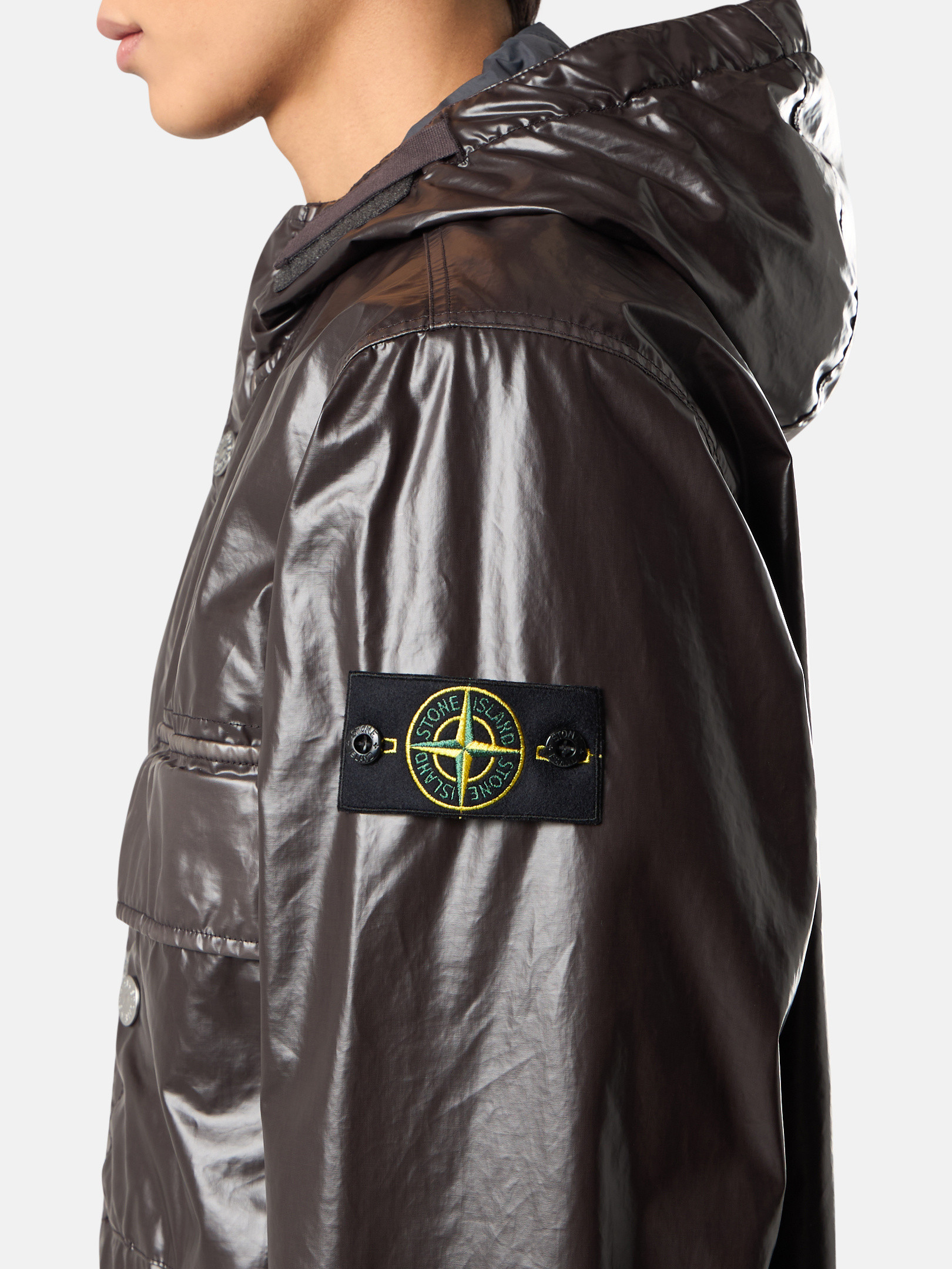 STONE ISLAND/ESKIMO FOODED JKT/M/黒/