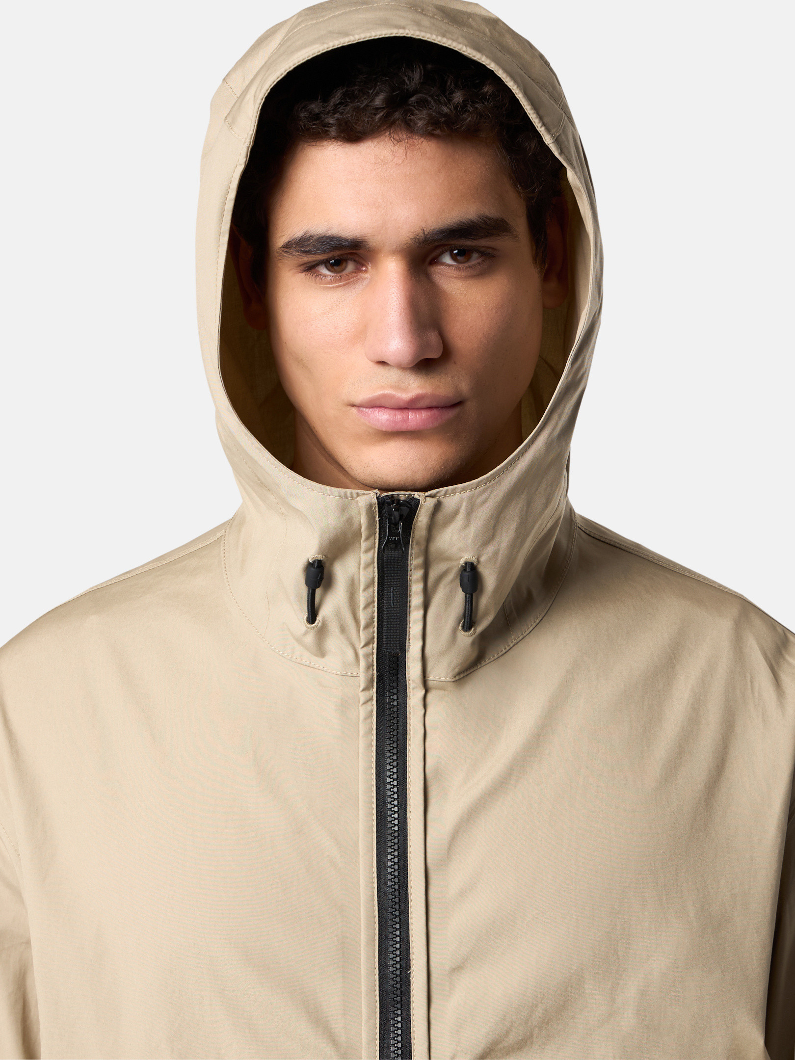 Desert Hooded jacket with all-weather barrier and anti-drop