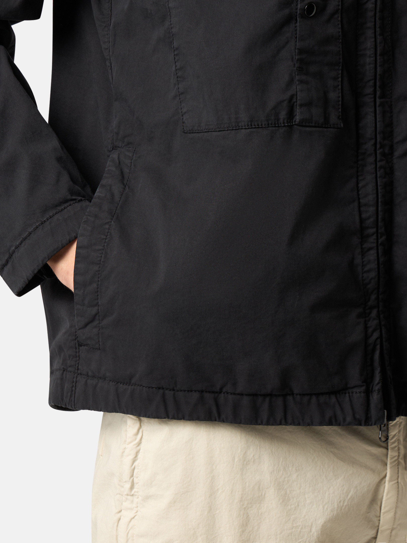 Black 4100091 SUPIMA® COTTON TWILL STRETCH-TC Hooded jacket Black 4100091 SUPIMA® COTTON TWILL STRETCH-TC Hooded jacket