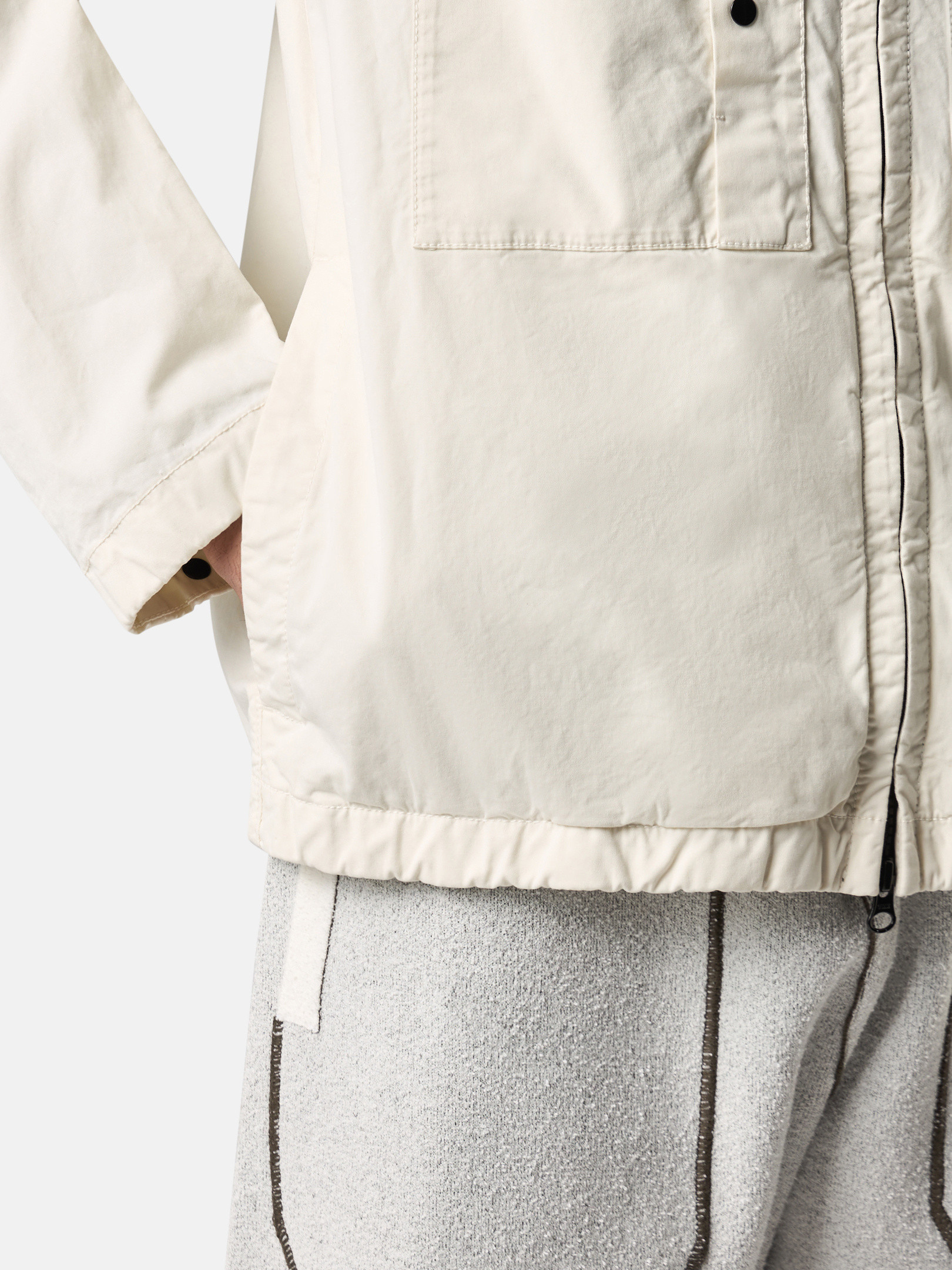 Ivory 4100091 SUPIMA® COTTON TWILL STRETCH-TC Hooded jacket Ivory 4100091 SUPIMA® COTTON TWILL STRETCH-TC Hooded jacket