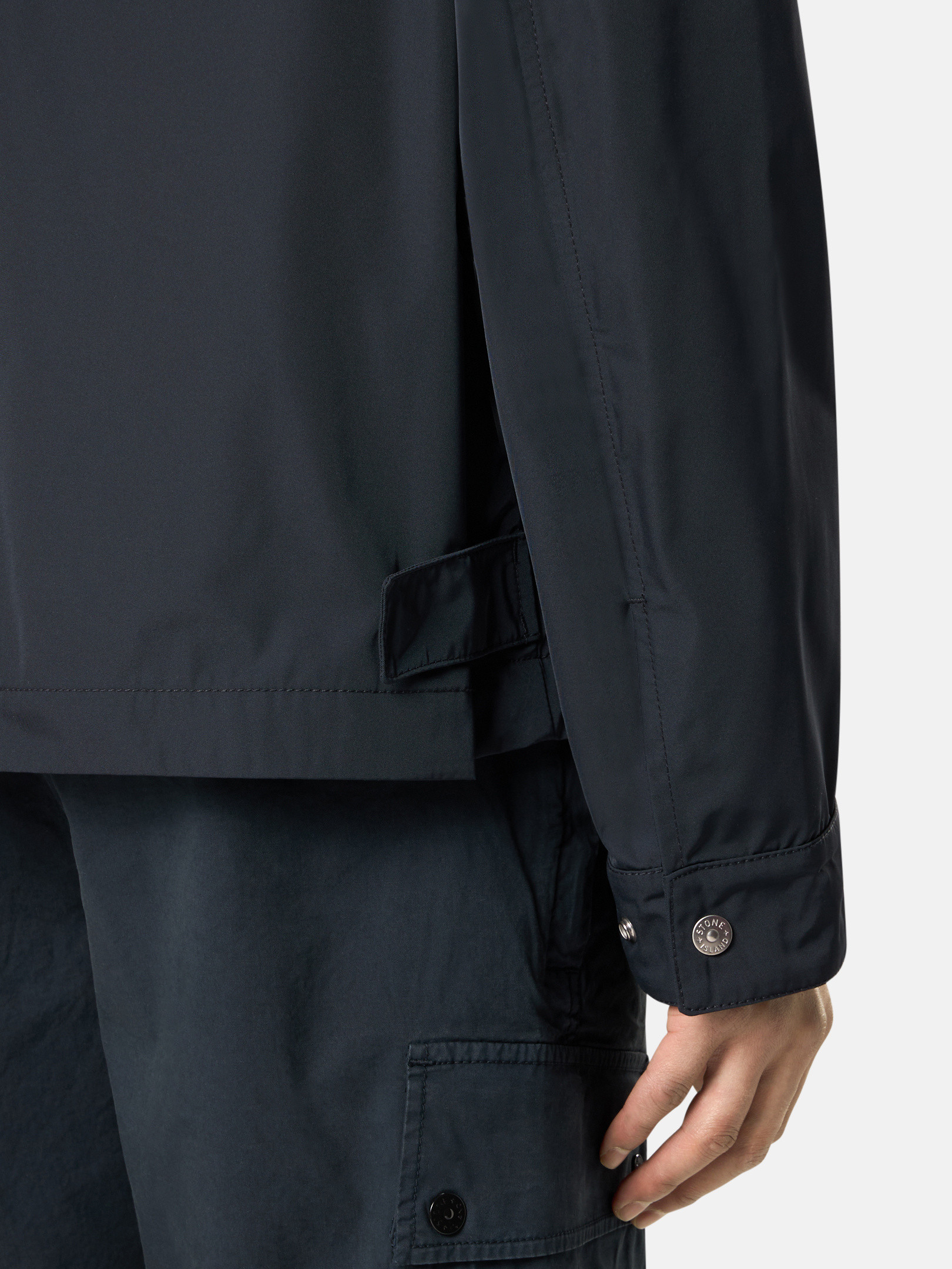 Navy Blue 4100094 MICRO TWILL Blouson with anti-drop and two