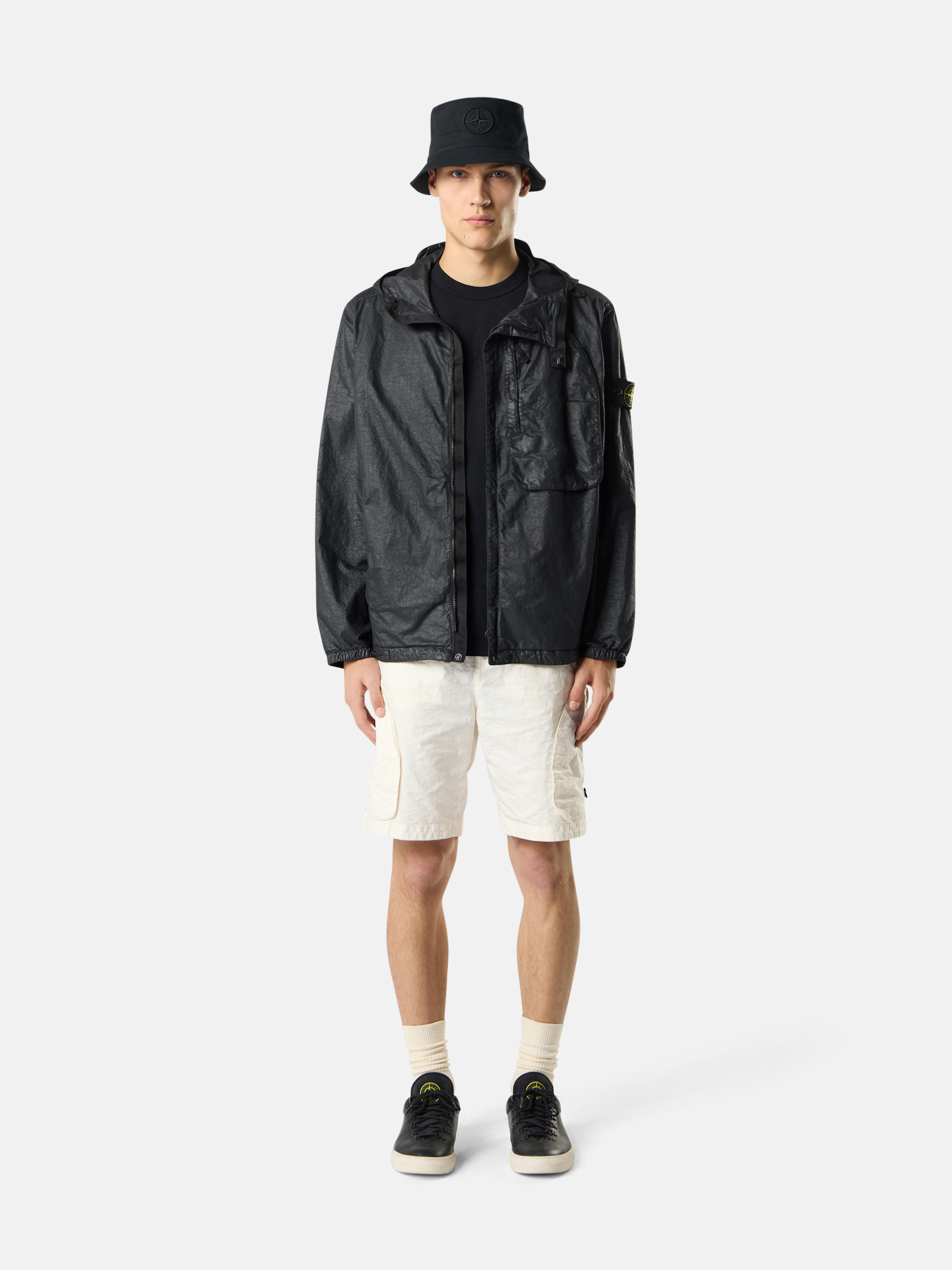 【国内発】STONE  46753 NYLON-TC 撥水トラックトップ BEAMS（ビームス）STONE ISLAND / 46753 COTTON PILE WITH NYLON
