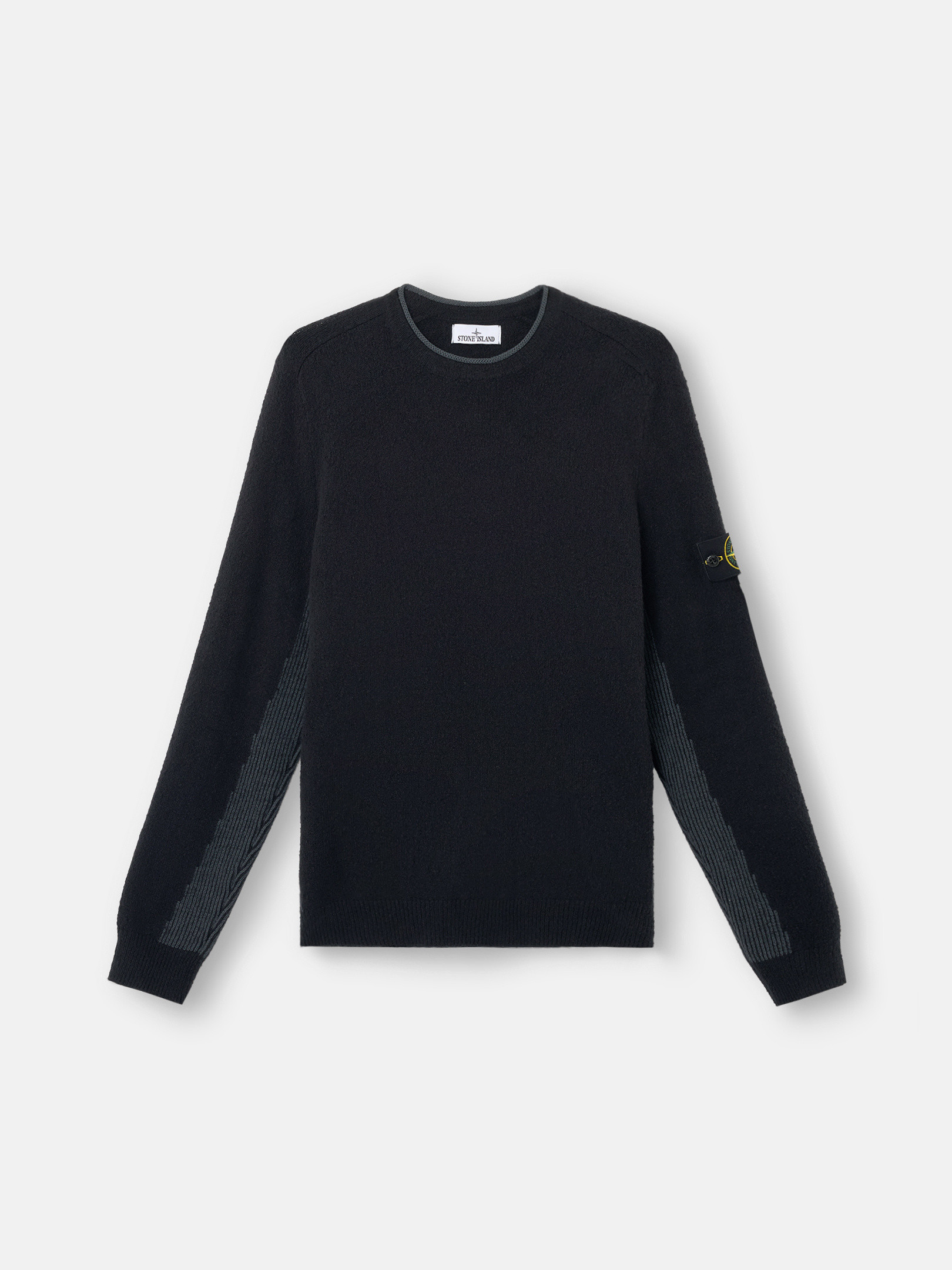 5100053 soft organic cotton sweater Black Loose Fit Crewneck