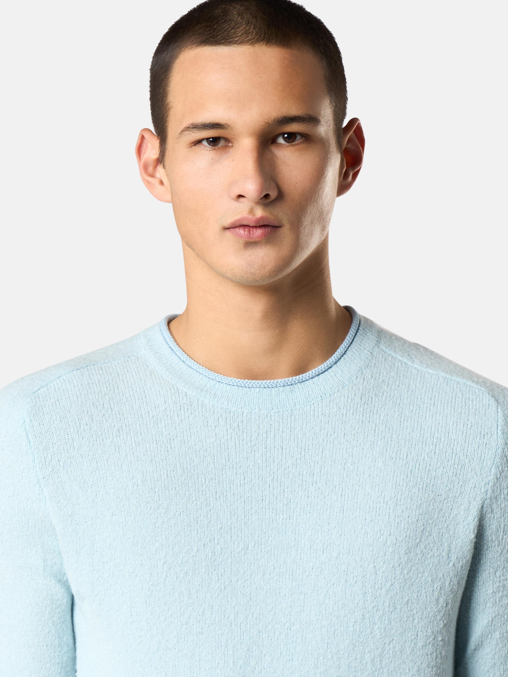 【送料&関税込】Stone  5100053 Soft Organic Cotton Jer Stone Island Ribbed Soft Organic Cotton Crewneck Desert at