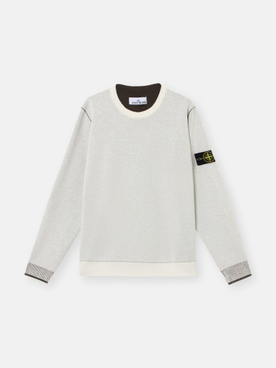 【STONE 】Logo brushed cotton wool sweatshirt 2color Stone Island Shadow Project - Gradient Knit Crewneck Sweater