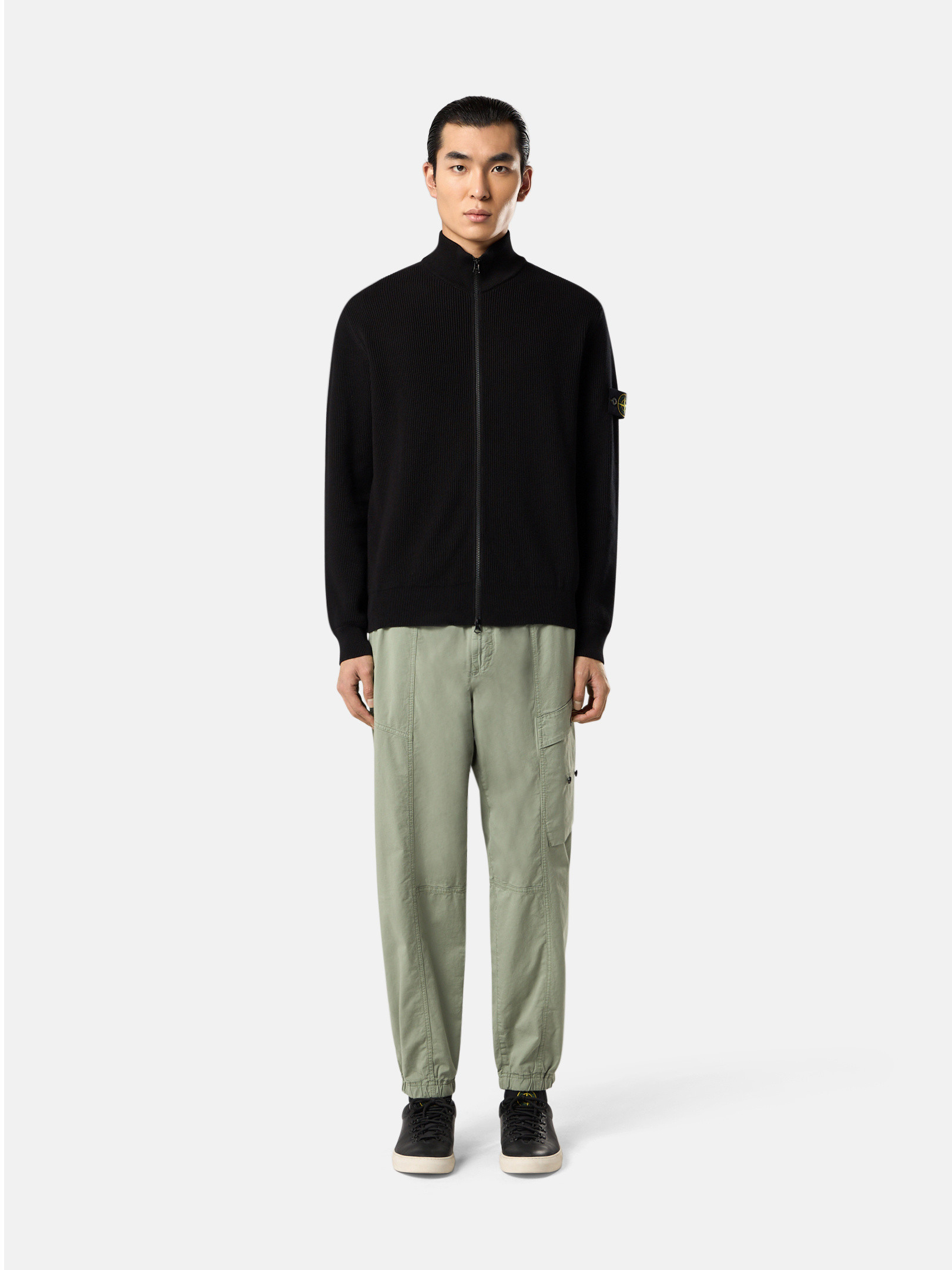 ブラック 5100026 RIBBED SOFT ORGANIC COTTON リブカーディガン ブラック 5100026 RIBBED SOFT ORGANIC COTTON リブカーディガン
