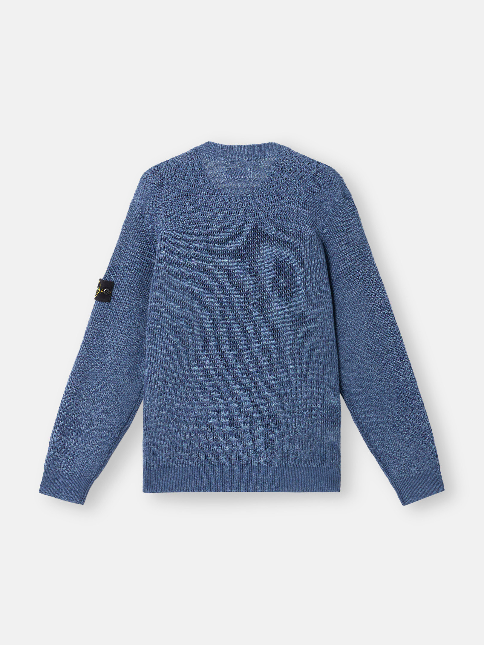 Marine Blue 5100028 RIBBED PURE LINEN Loose fit crewneck