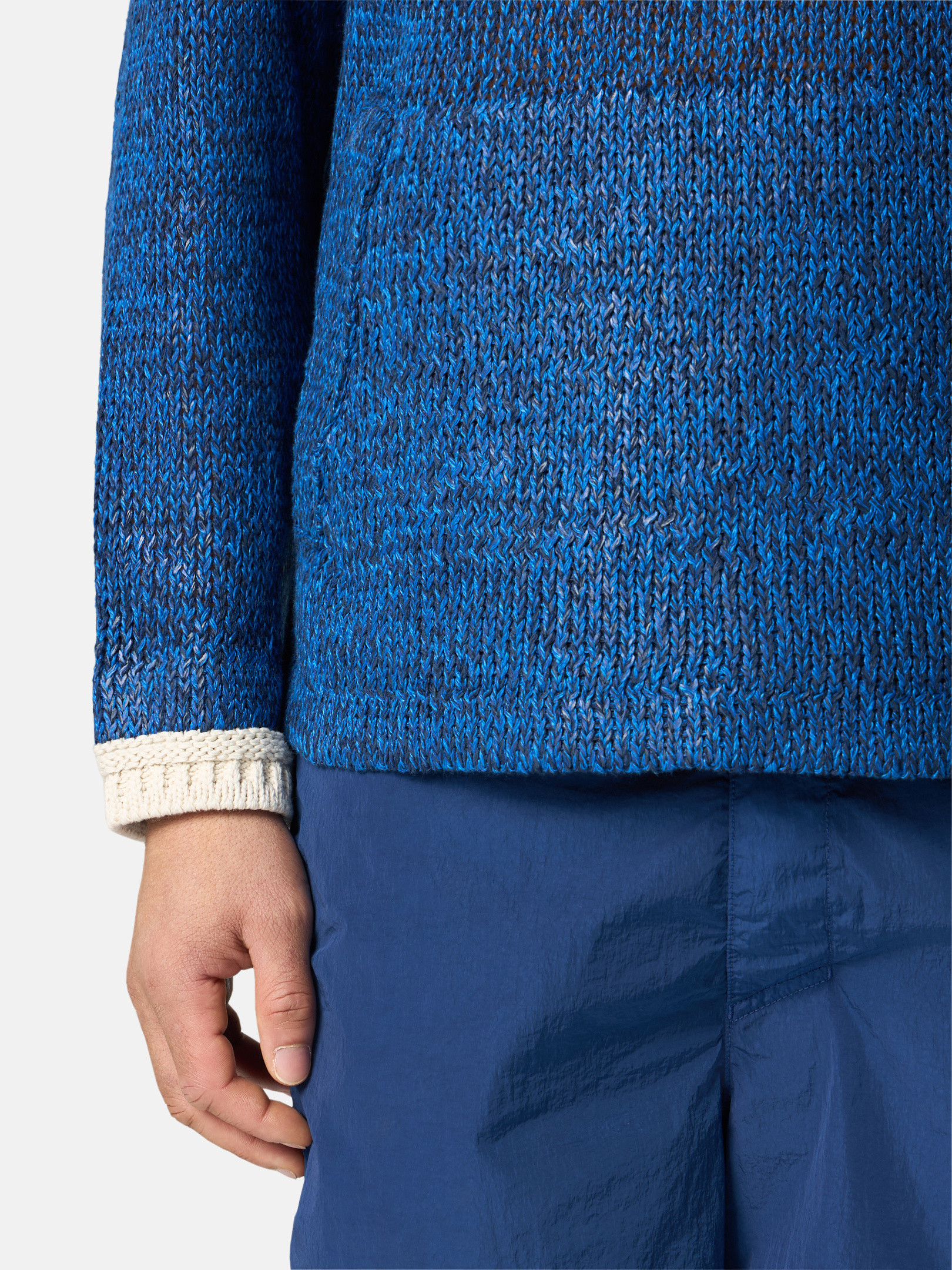 Marine Blue 5100034 COTTON-LINEN-POLYESTER WITH RUBBERISED Marine Blue 5100034 COTTON-LINEN-POLYESTER WITH RUBBERISED