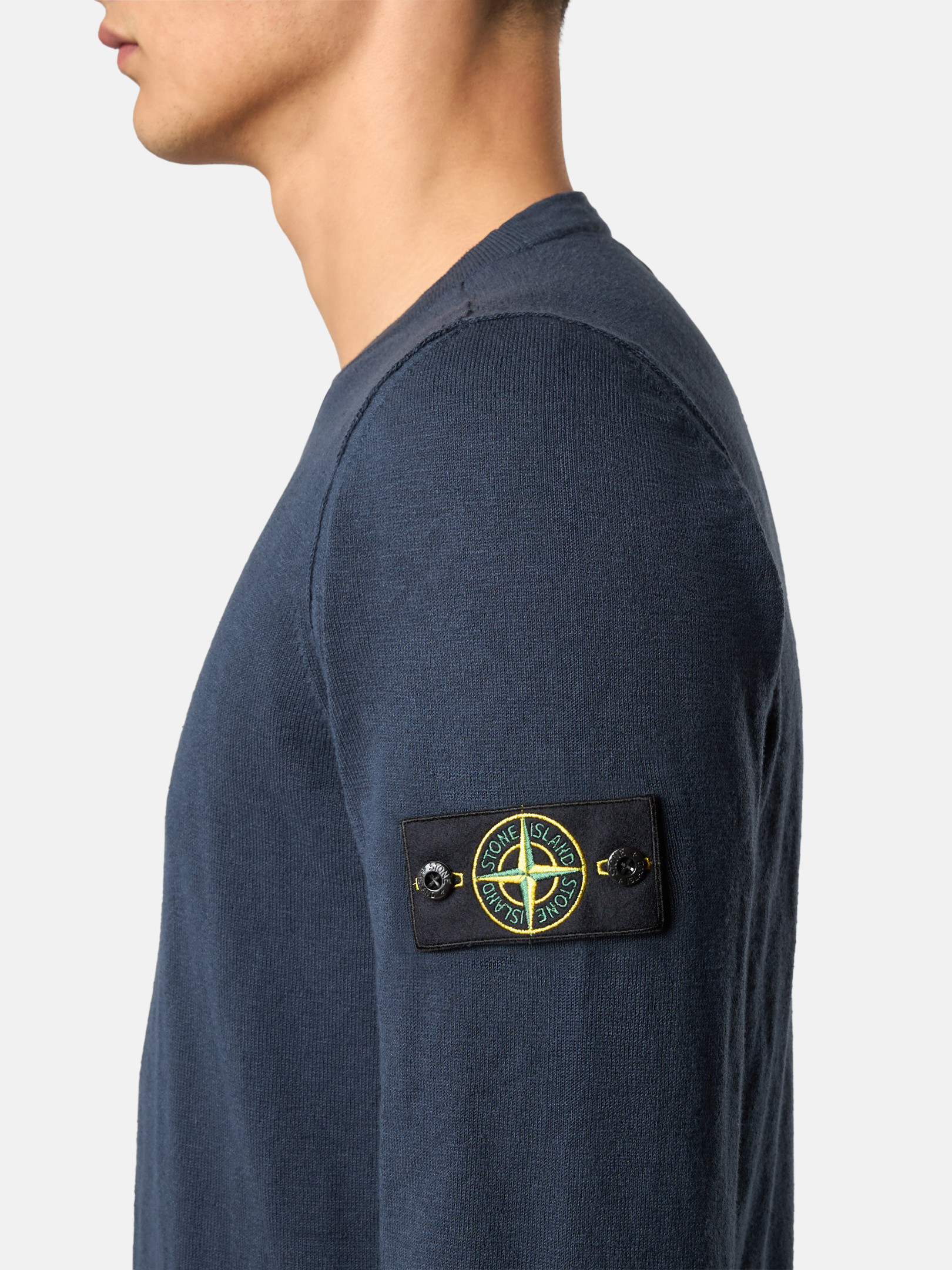 Navy Blue 5100052 ORGANIC COTTON WITH NYLON Crewneck sweater