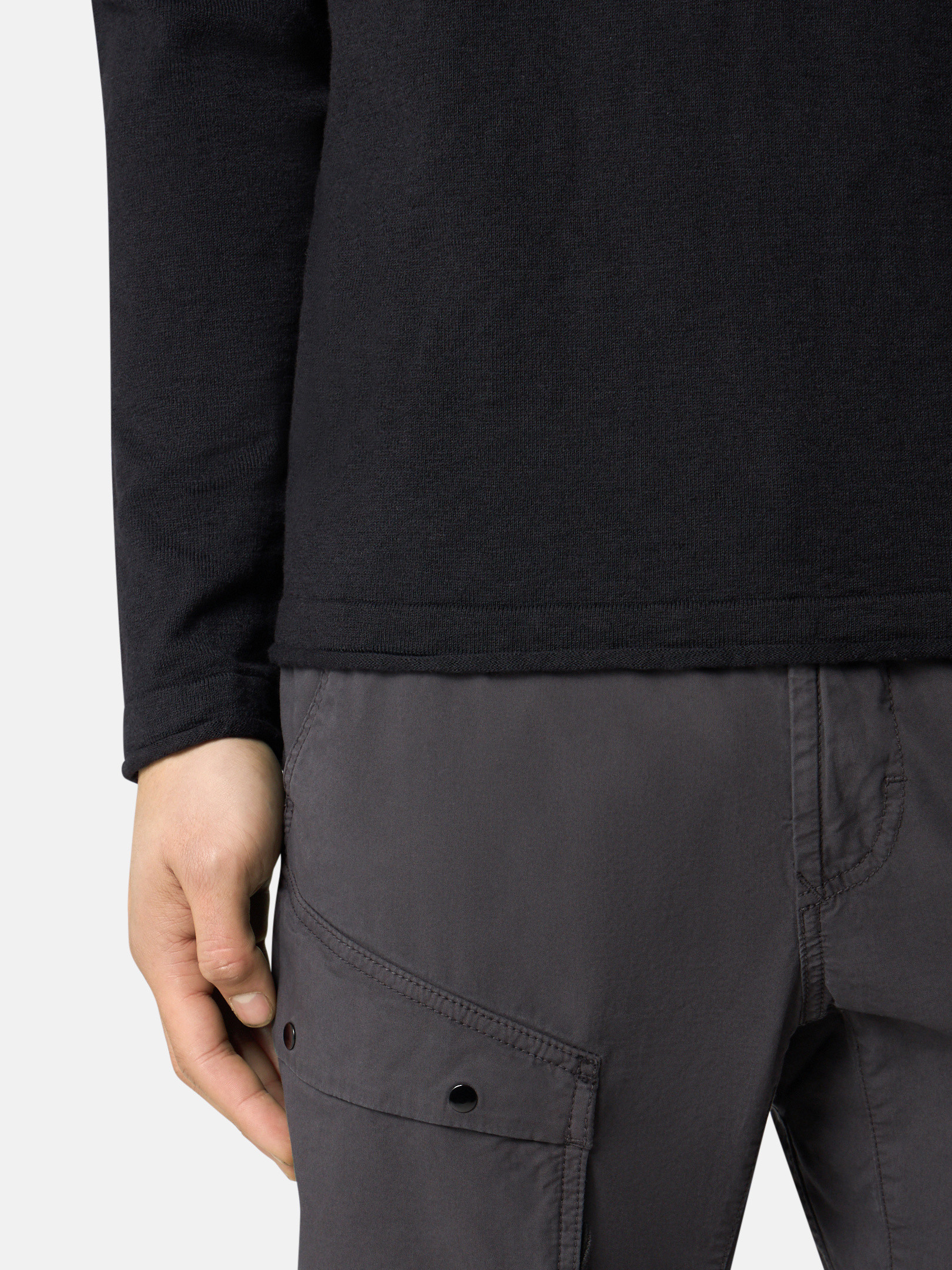 スウェット・トレーナー *STONE * Organic Cotton Nylon Man to Man Black 5100052 Black 5100052 ORGANIC COTTON WITH NYLON Crewneck jumper with