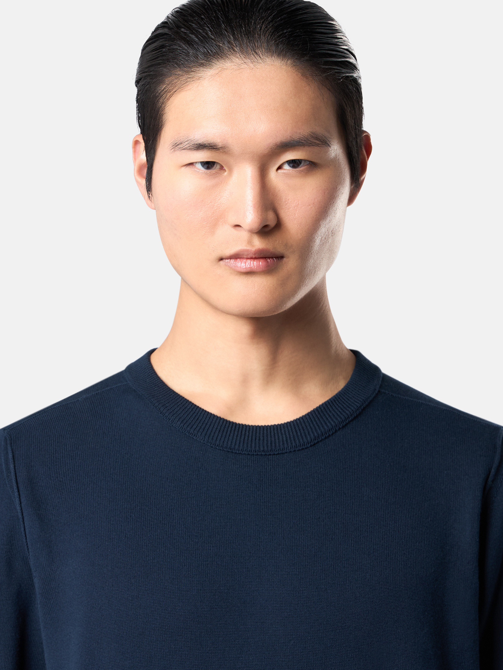 ネイビーブルー 5100053 SOFT ORGANIC COTTON クルーネック ネイビーブルー 5100053 SOFT ORGANIC COTTON クルーネック