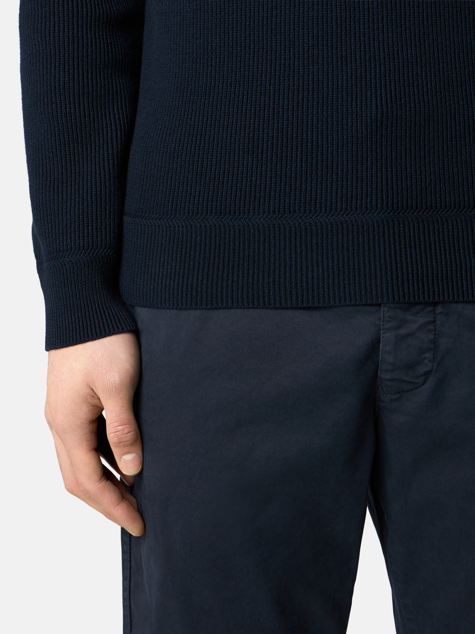 Navy Blue 5100054 RIBBED SOFT ORGANIC COTTON Crewneck Navy Blue 5100054 RIBBED SOFT ORGANIC COTTON Crewneck