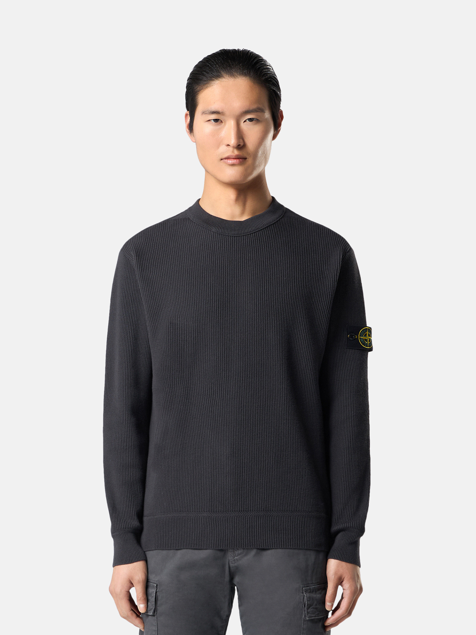チャコールグレー 5100054 RIBBED SOFT ORGANIC COTTON クルー チャコールグレー 5100054 RIBBED SOFT ORGANIC COTTON クルー