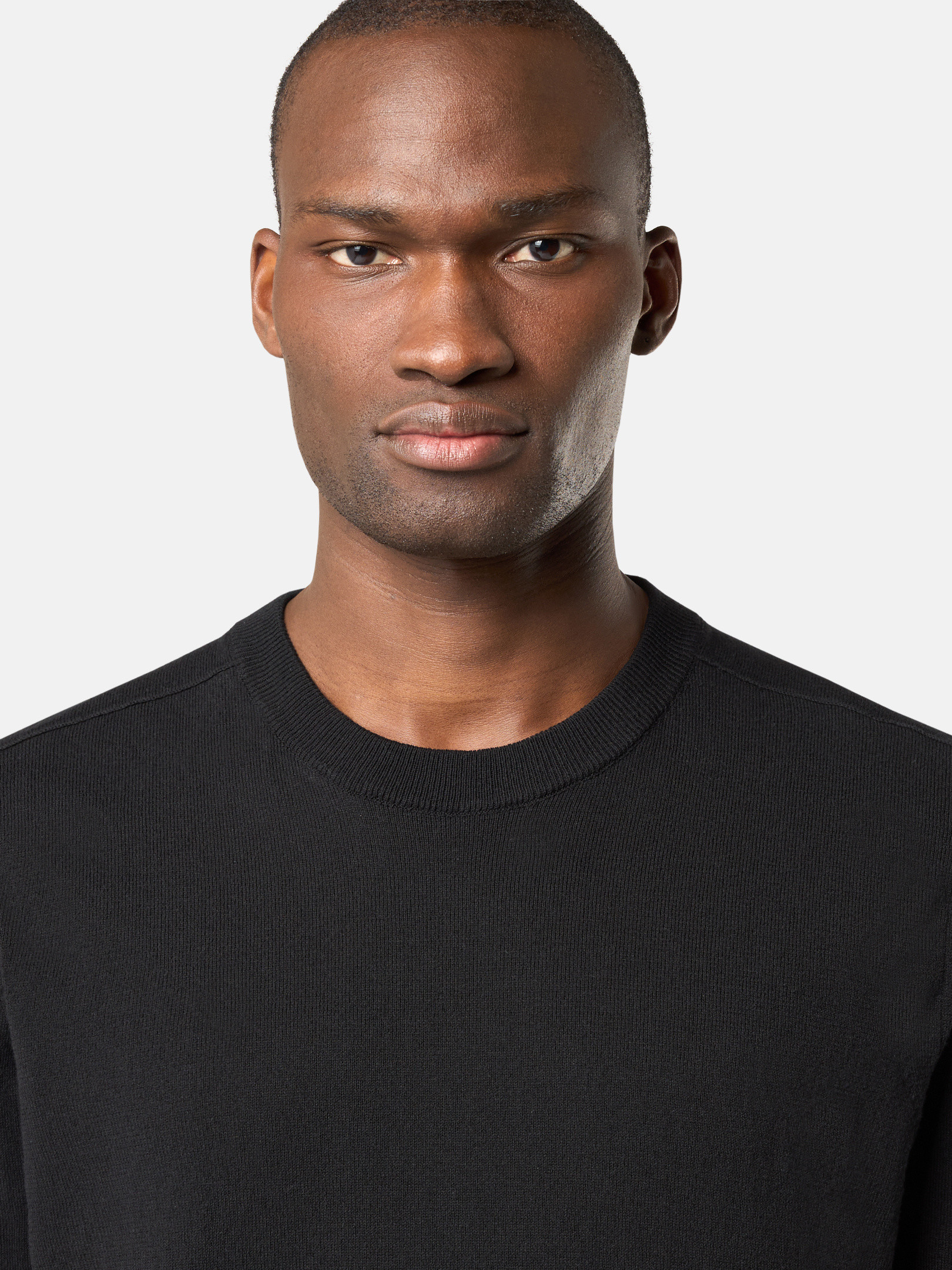 ブラック 5100062 LIGHT RAW HAND ORGANIC COTTON クルーネック