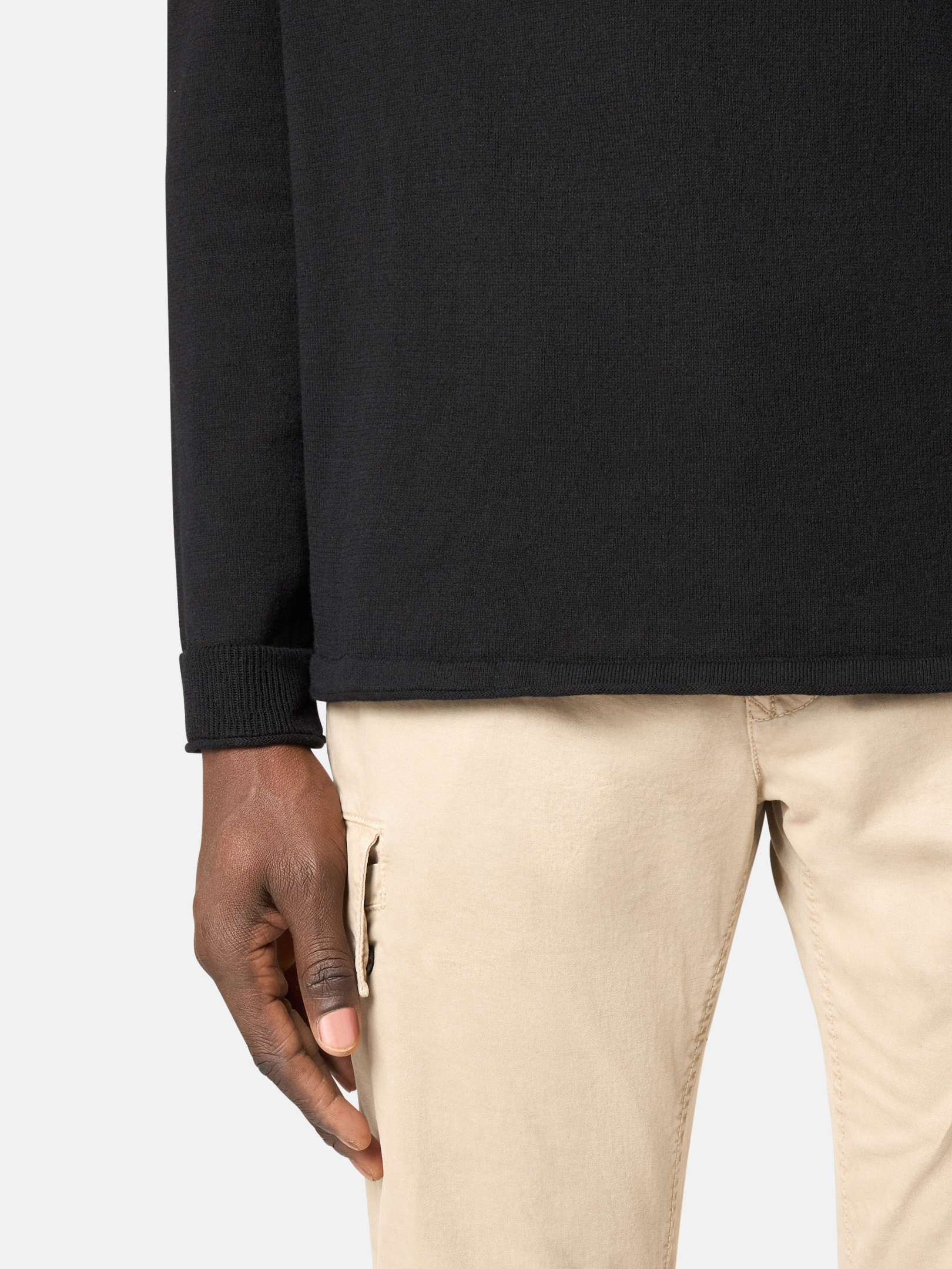 Black 5100062 LIGHT RAW HAND ORGANIC COTTON Crewneck sweater Black 5100062 LIGHT RAW HAND ORGANIC COTTON Crewneck sweater