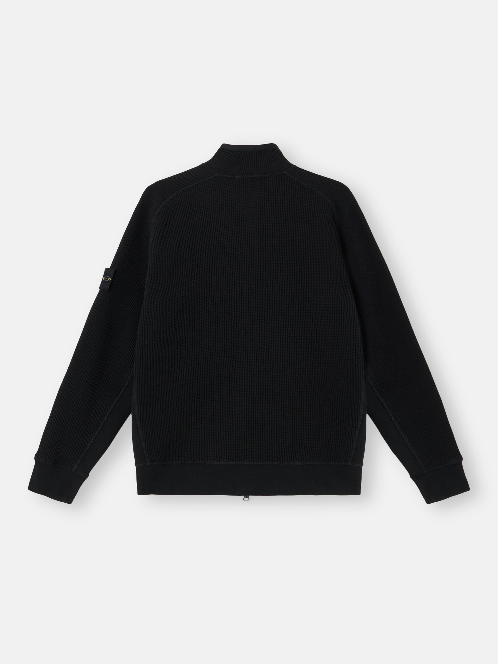 STONE ｜ (6100665 Cotton Fleece Sweatshirt (K1S15 Schwarz Sweatshirt mit Rundhalsausschnitt und „Institutional