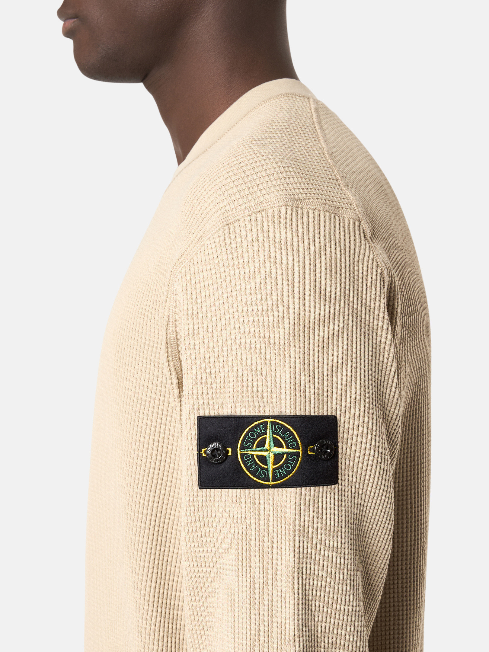 スウェット・トレーナー STONE  Waffle Fleece Crewneck Sweatshirt Desert Desert 6100008 ORGANIC COTTON WAFFLE FLEECE Crewneck