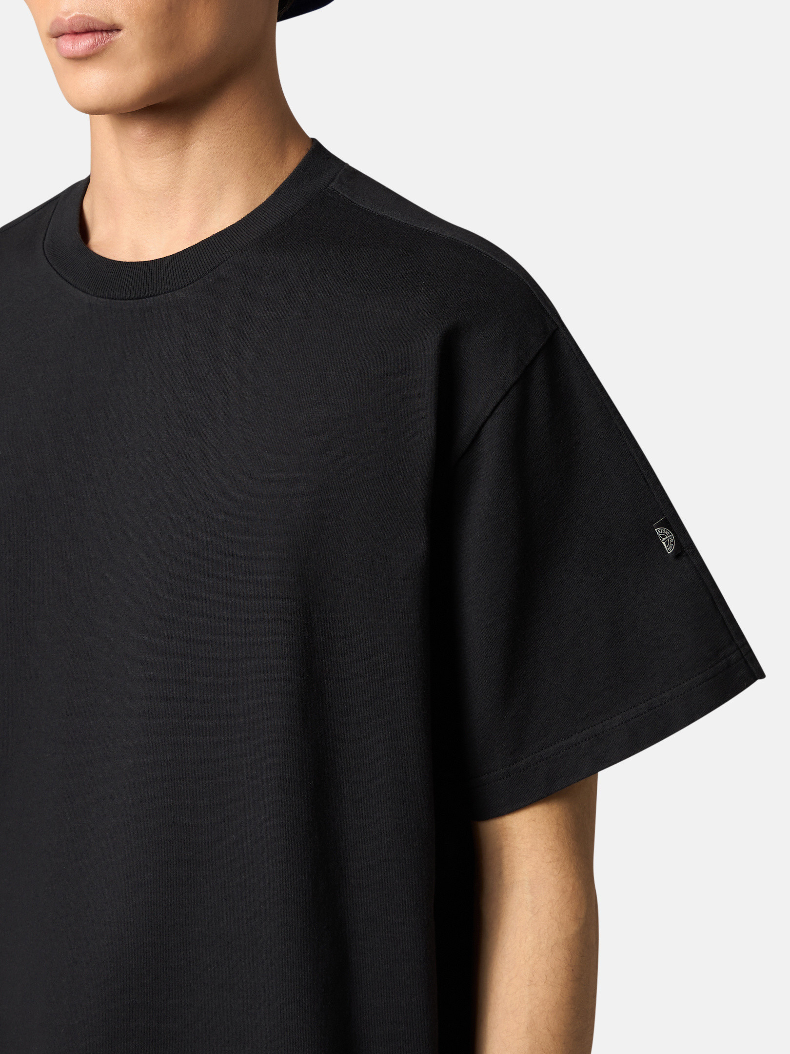 STONE  Compassパッチ ショートスリーブ スウェットシャツ STONE ISLAND Compassパッチ ショートスリーブ スウェットシャツ