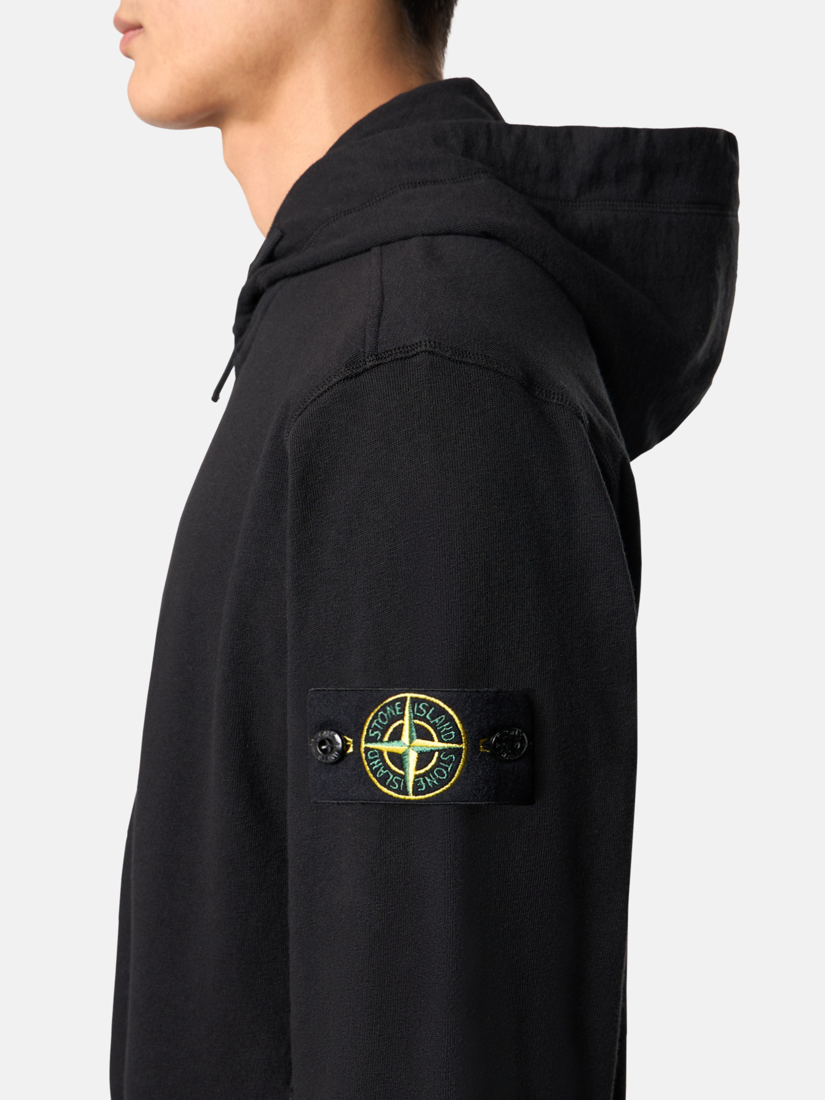 Black 6100021 MALFILÉ FLEECE 'OLD' EFFECT Full zip hooded