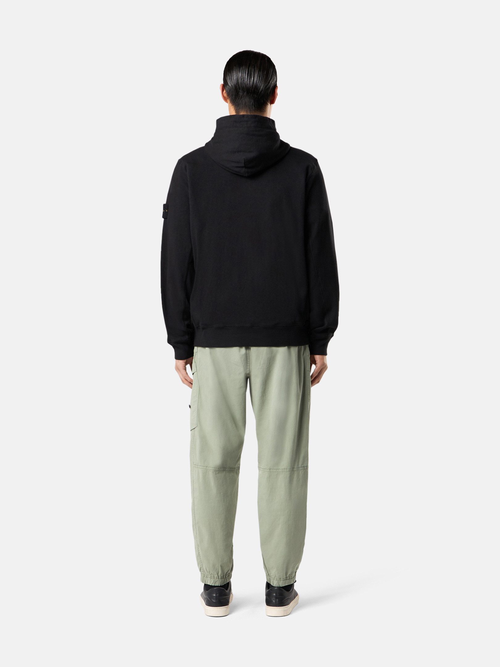 Black 6100021 MALFILÉ FLEECE 'OLD' EFFECT Full zip hooded