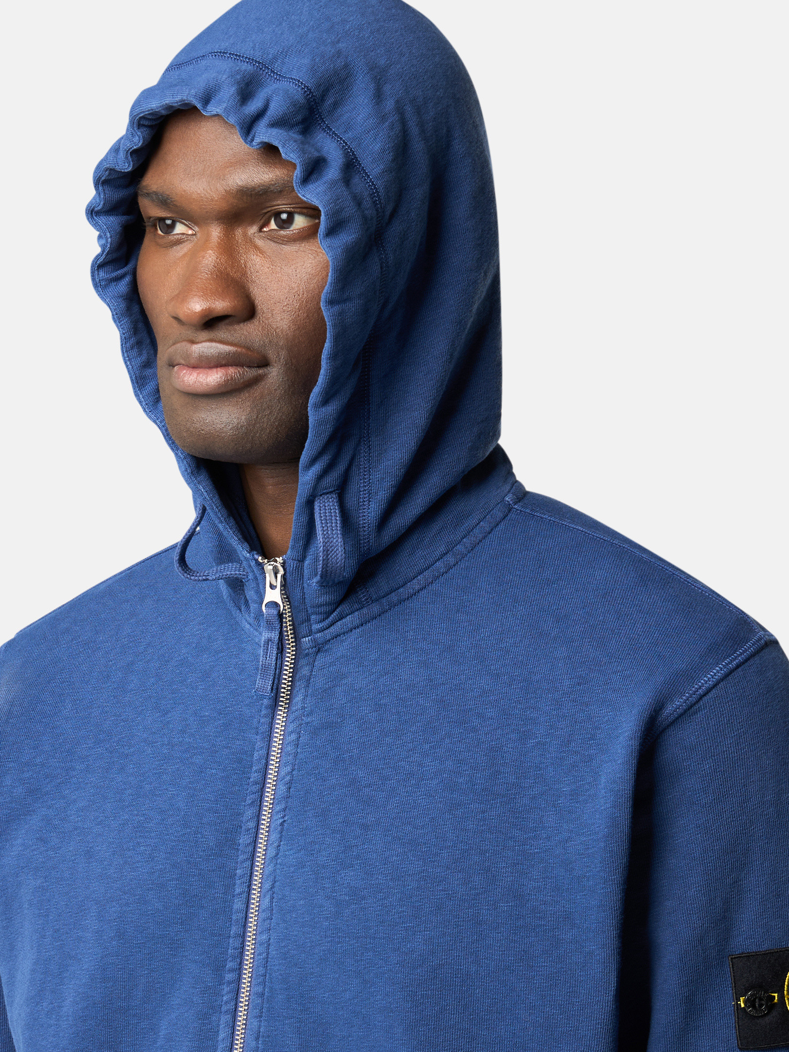 ★送料関税込★Stone  Malfile Fleece Effect Zip Hoodie Stone Island Full Zip Hooded Sweatshirt Malfilé Fleece 'Old