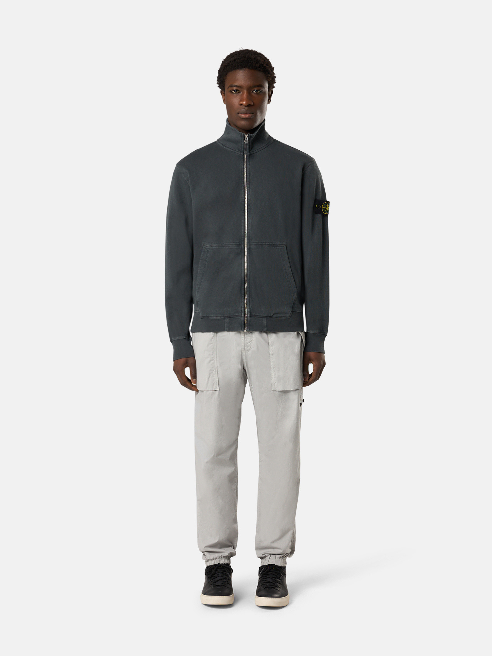 Charcoal Grey 6100022 MALFILÉ FLEECE 'OLD' EFFECT Full