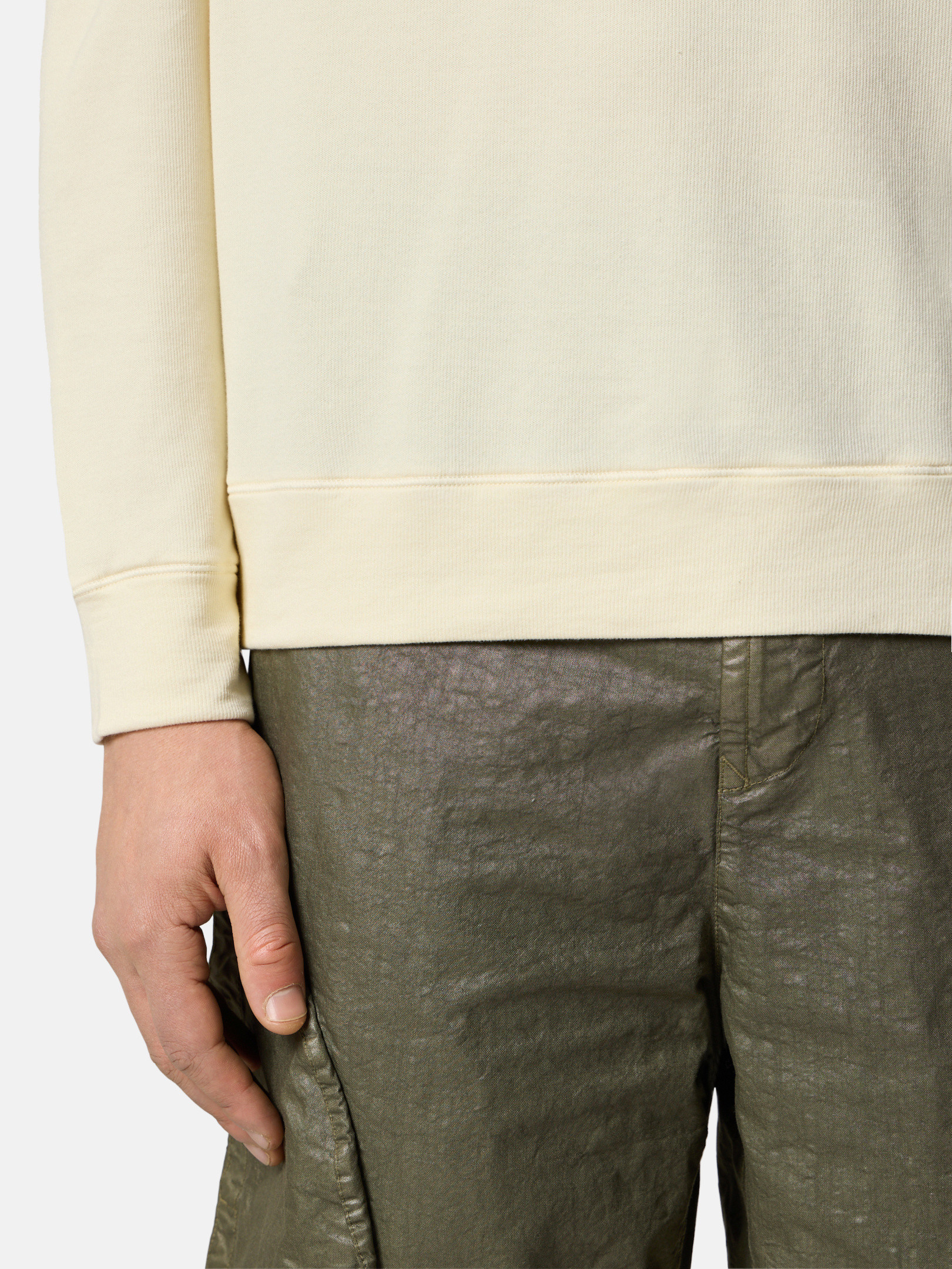 Ivory 6100023 LIGHT ORGANIC COTTON FLEECE Crewneck