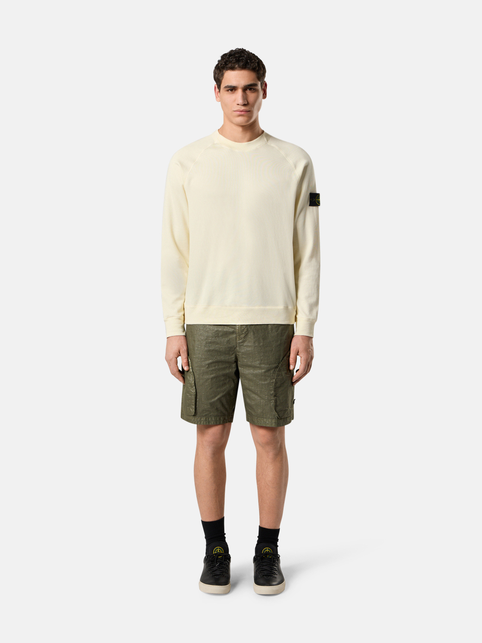 Ivory 6100023 LIGHT ORGANIC COTTON FLEECE Crewneck