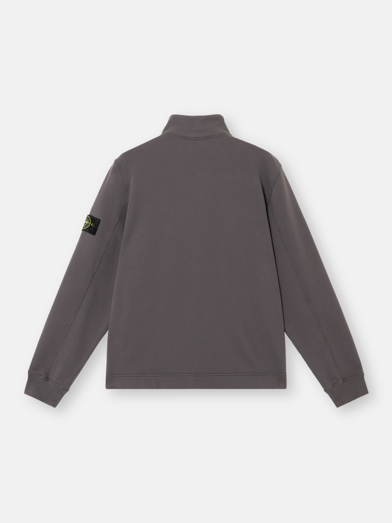 STONE ｜ (6100665 Cotton Fleece Sweatshirt (K1S15 Schwarz Sweatshirt mit Rundhalsausschnitt und „Institutional