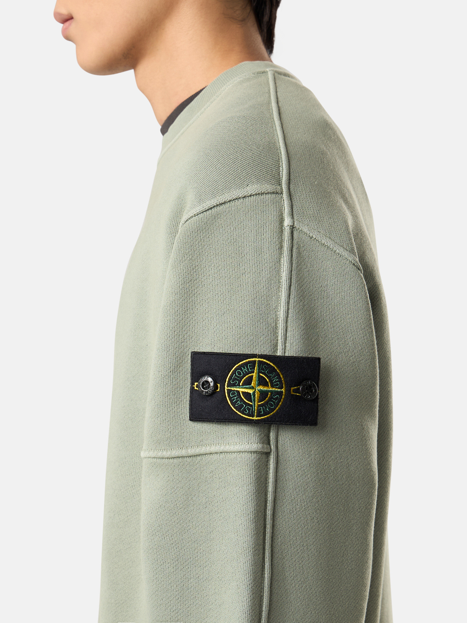 Sage Green 6100032 ORGANIC COTTON DIAGONAL FLEECE 'OLD