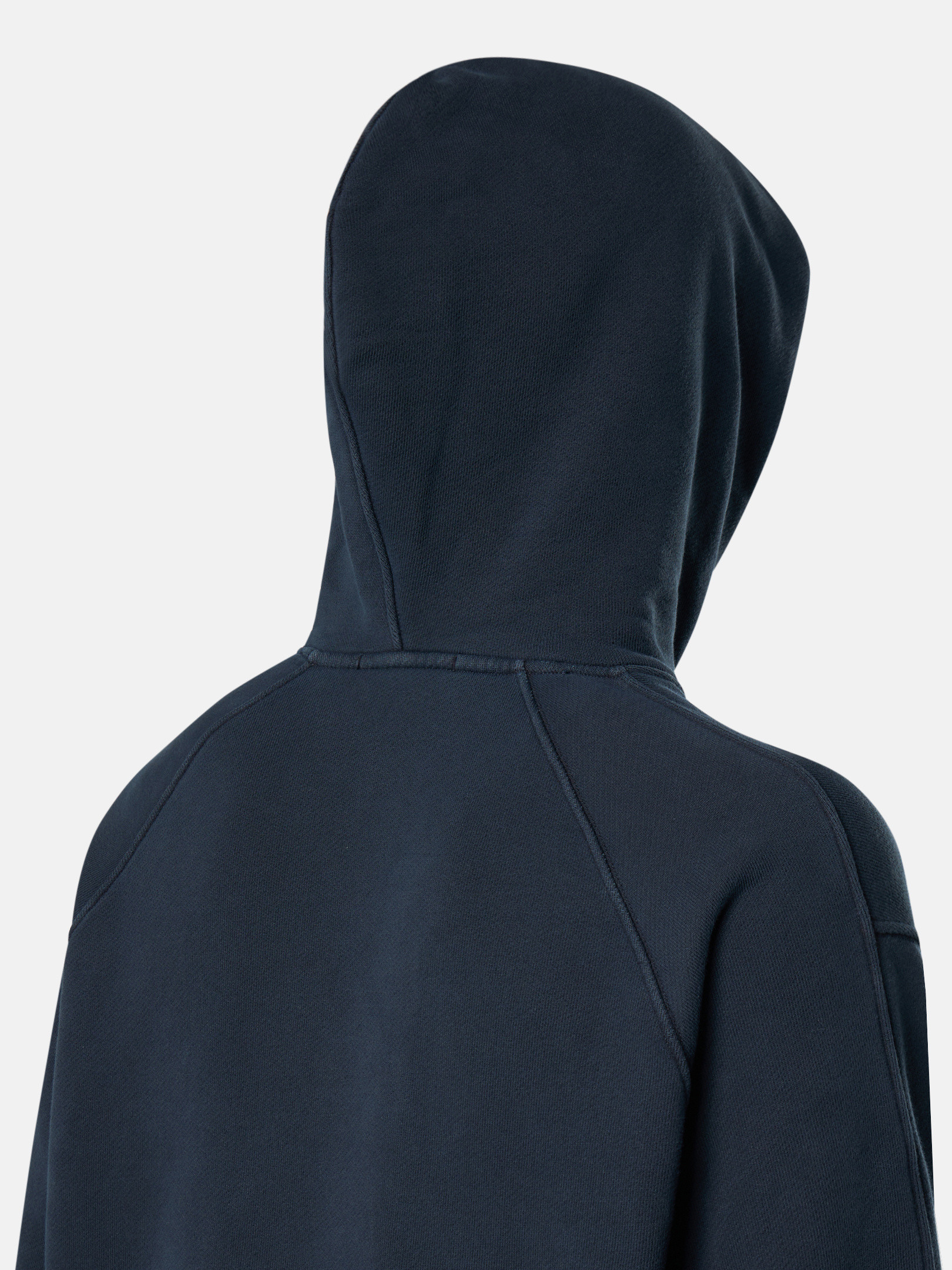 Blue Oversized-fit hooded sweatshirt with faded appearance