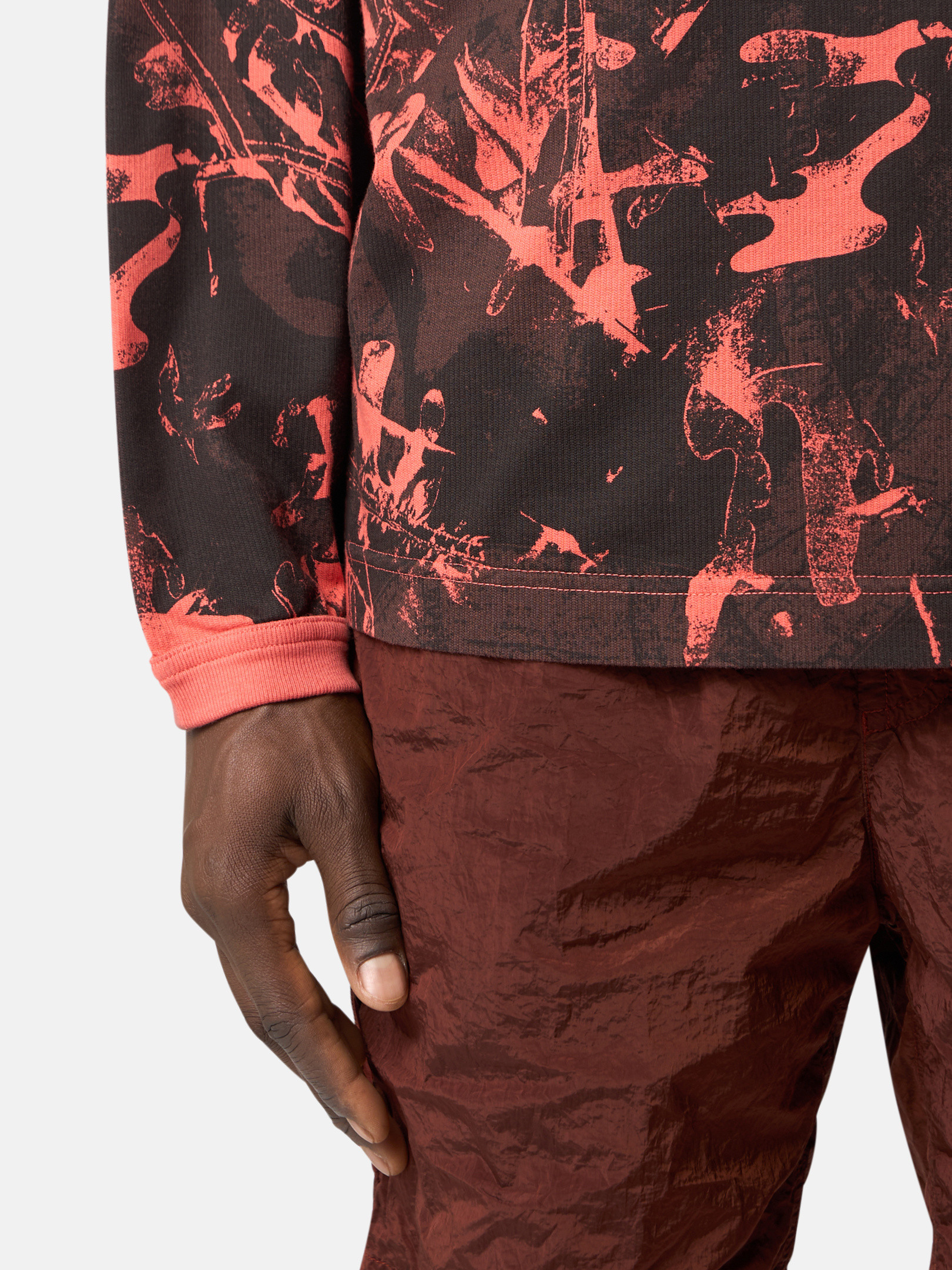 Black 6100036 SCAN CAMO ON TEXTURED JERSEY Oversized fit