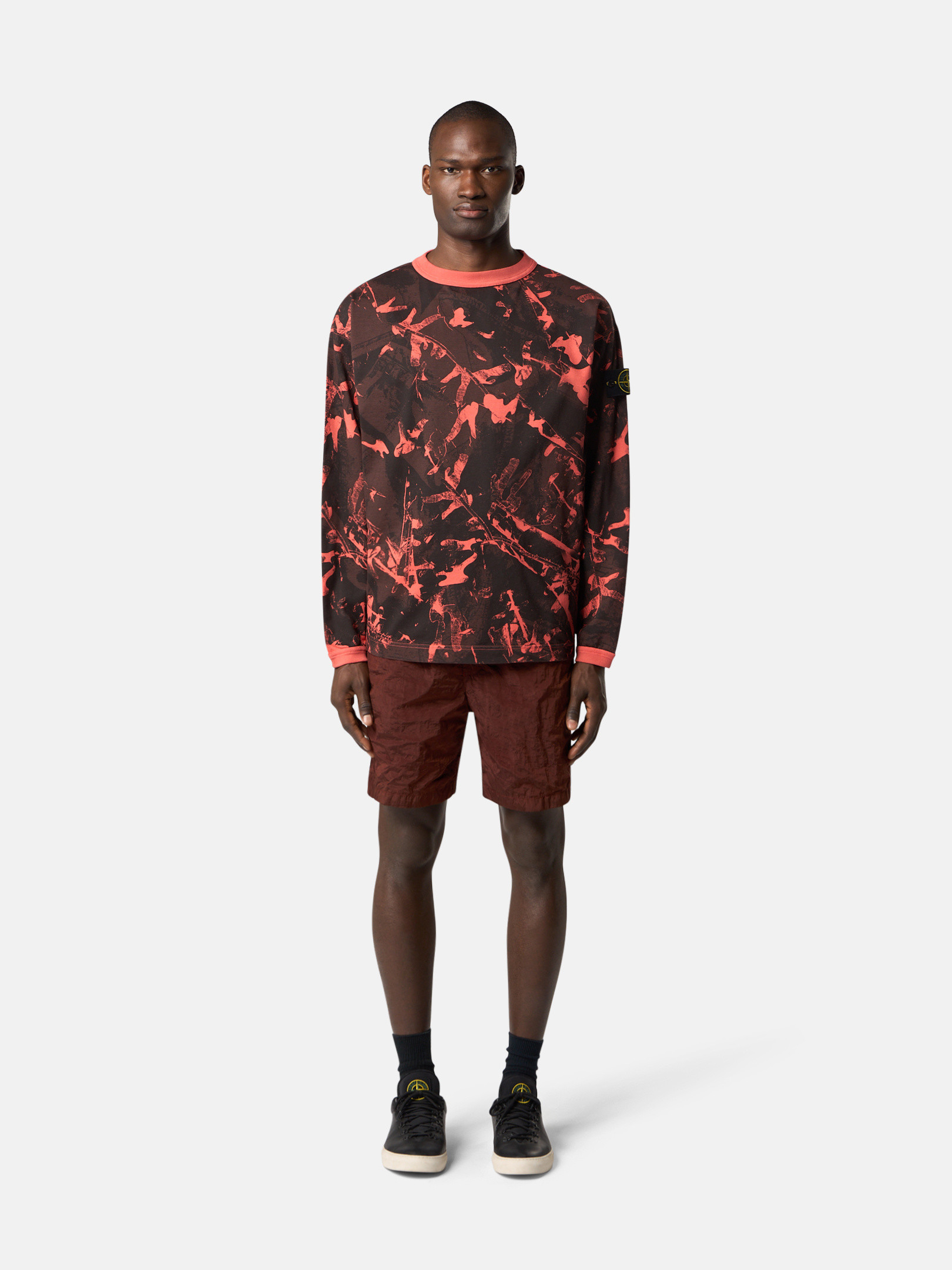 Black 6100036 SCAN CAMO ON TEXTURED JERSEY Oversized fit