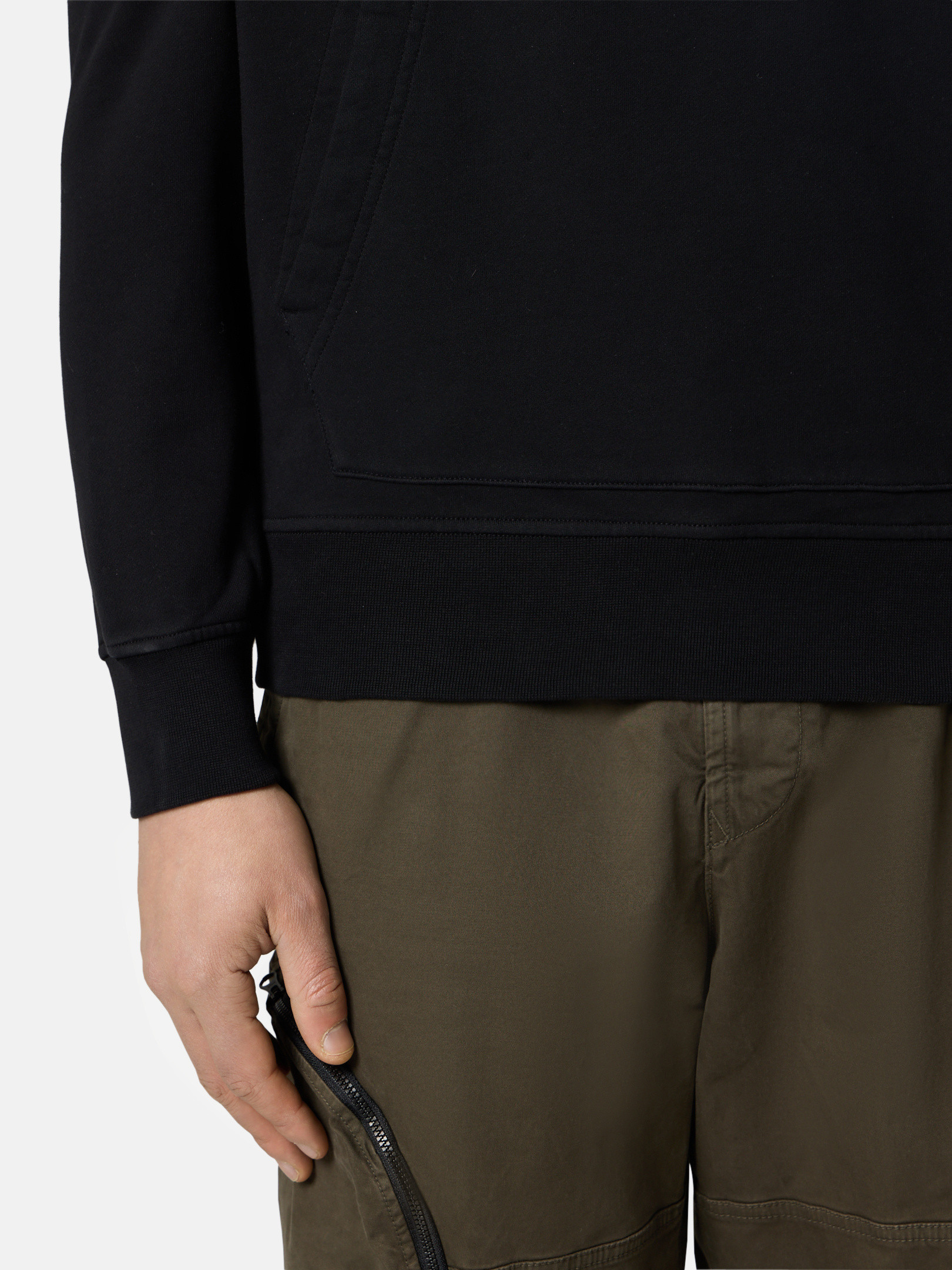 Black Oversized-fit hooded sweatshirt with 'Archivio' print