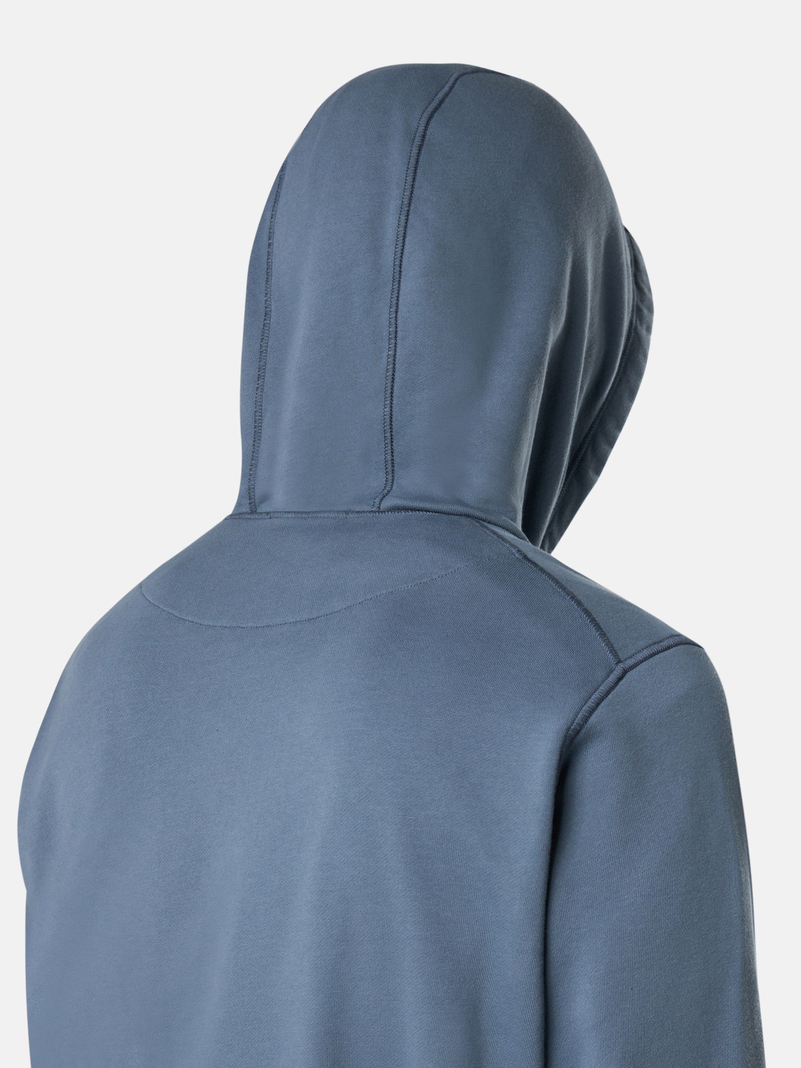 Avio Blue Hooded sweatshirt with drawstring hood and zipper