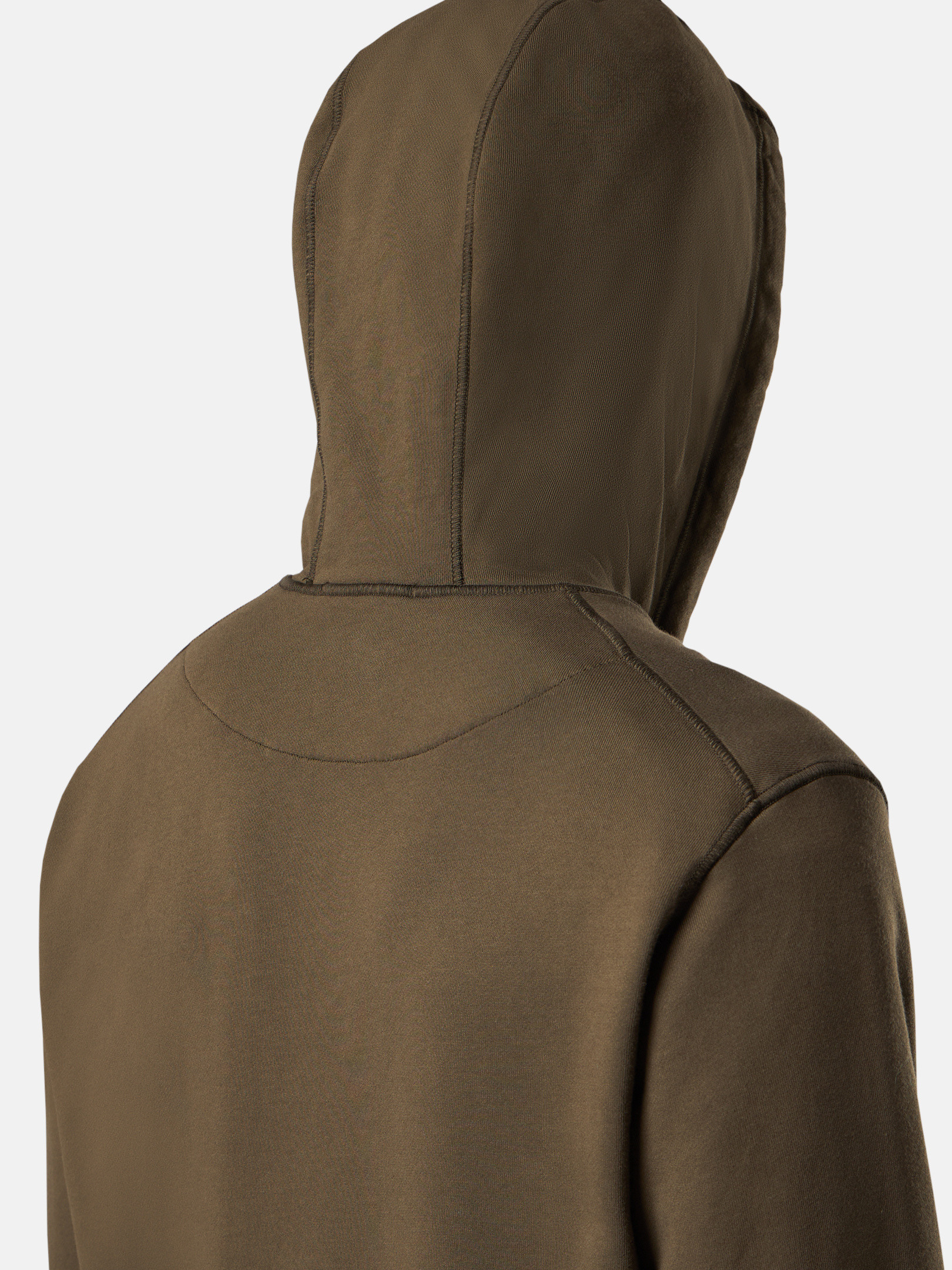 Military Green 6100042 ORGANIC COTTON FLEECE Hooded