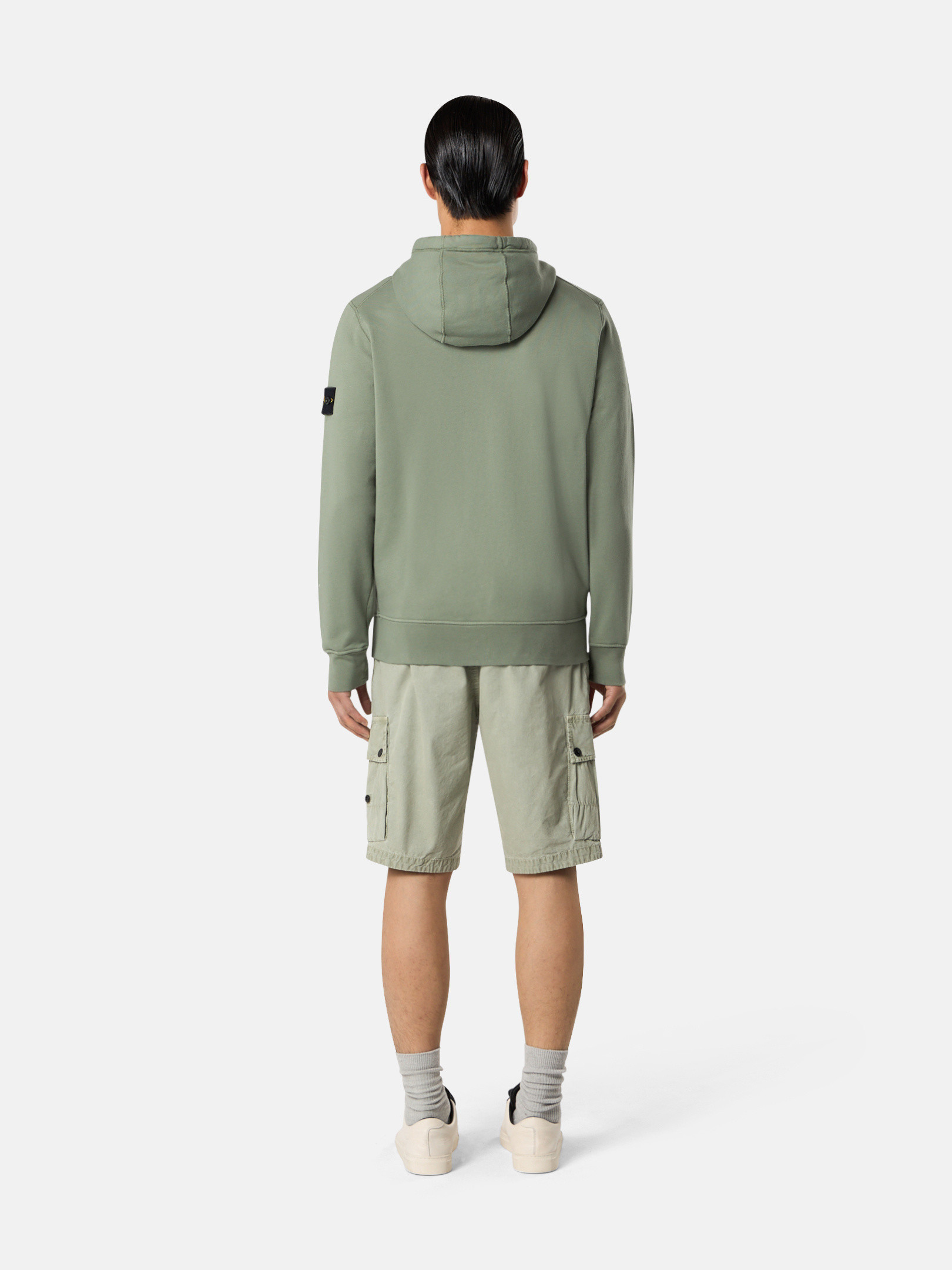 Sage Green 6100042 ORGANIC COTTON FLEECE Hooded sweatshirt
