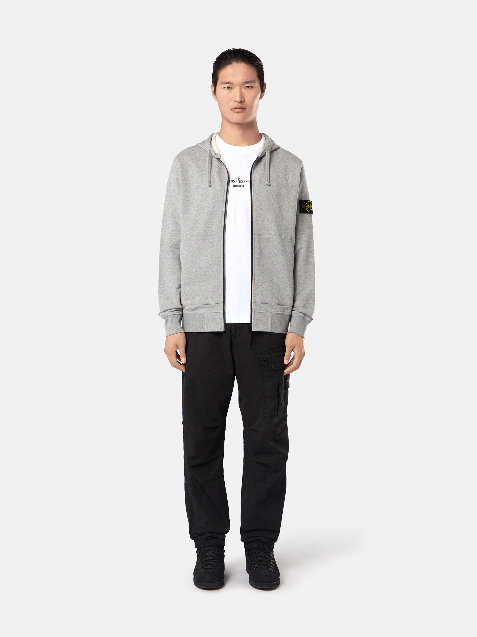 Dust Grey Melange 6100042 ORGANIC COTTON FLEECE Hooded Dust Grey Melange 6100042 ORGANIC COTTON FLEECE Hooded