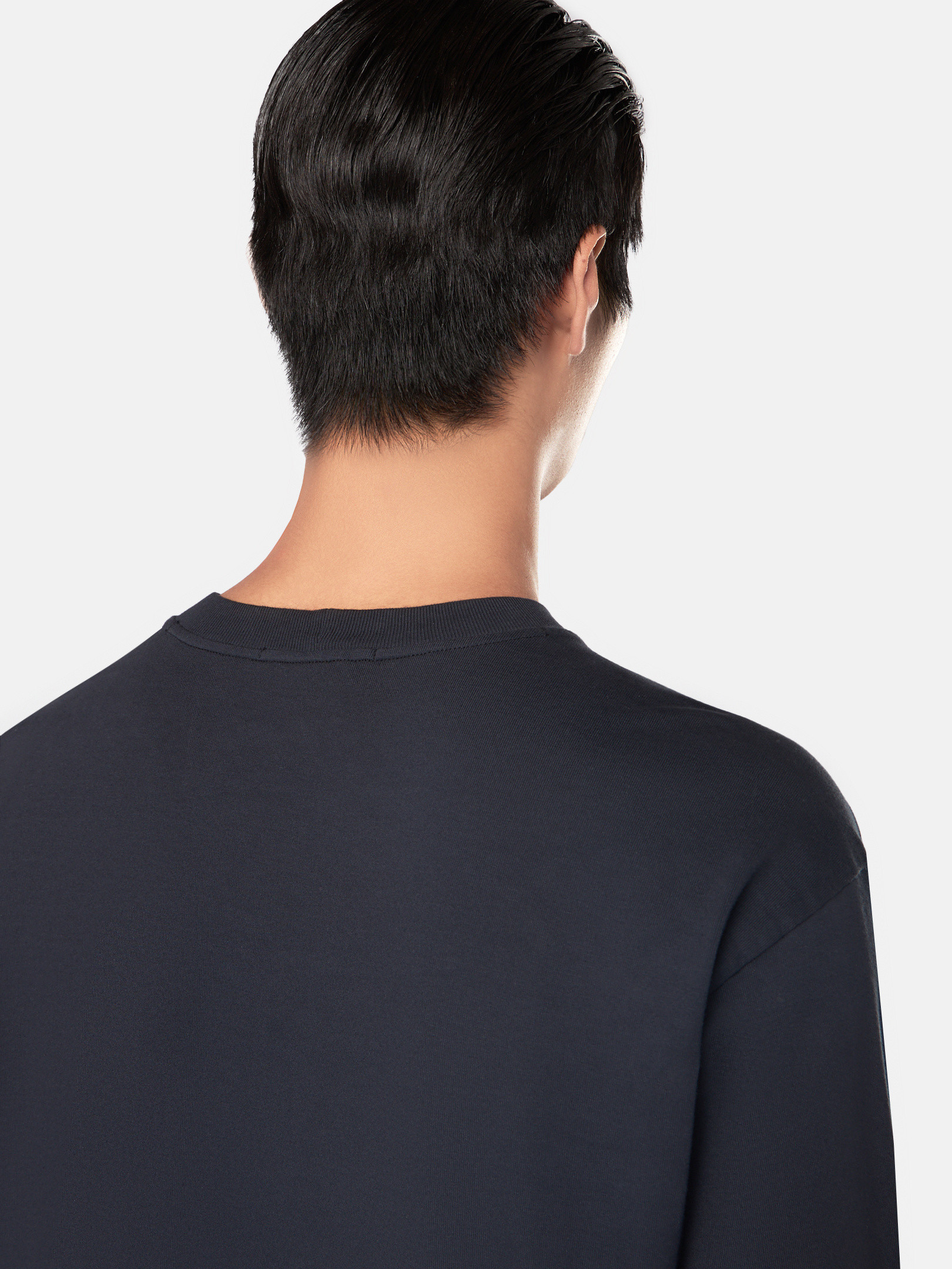 ネイビーブルー 6100043 HEAVY COTTON JERSEY クルーネック